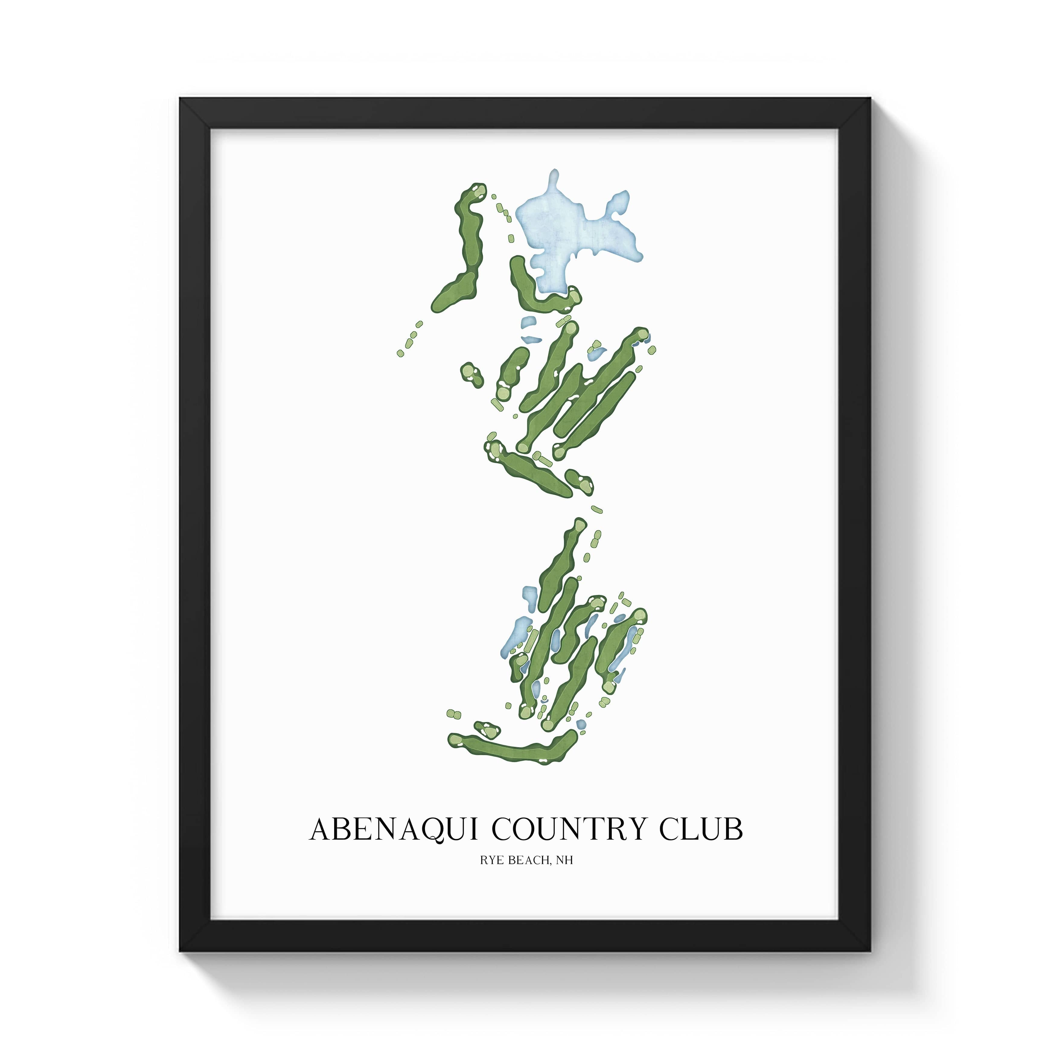 The 19th Hole Golf Shop - Golf Course Prints - Abenaqui Country Club Golf Course Map Golf Map