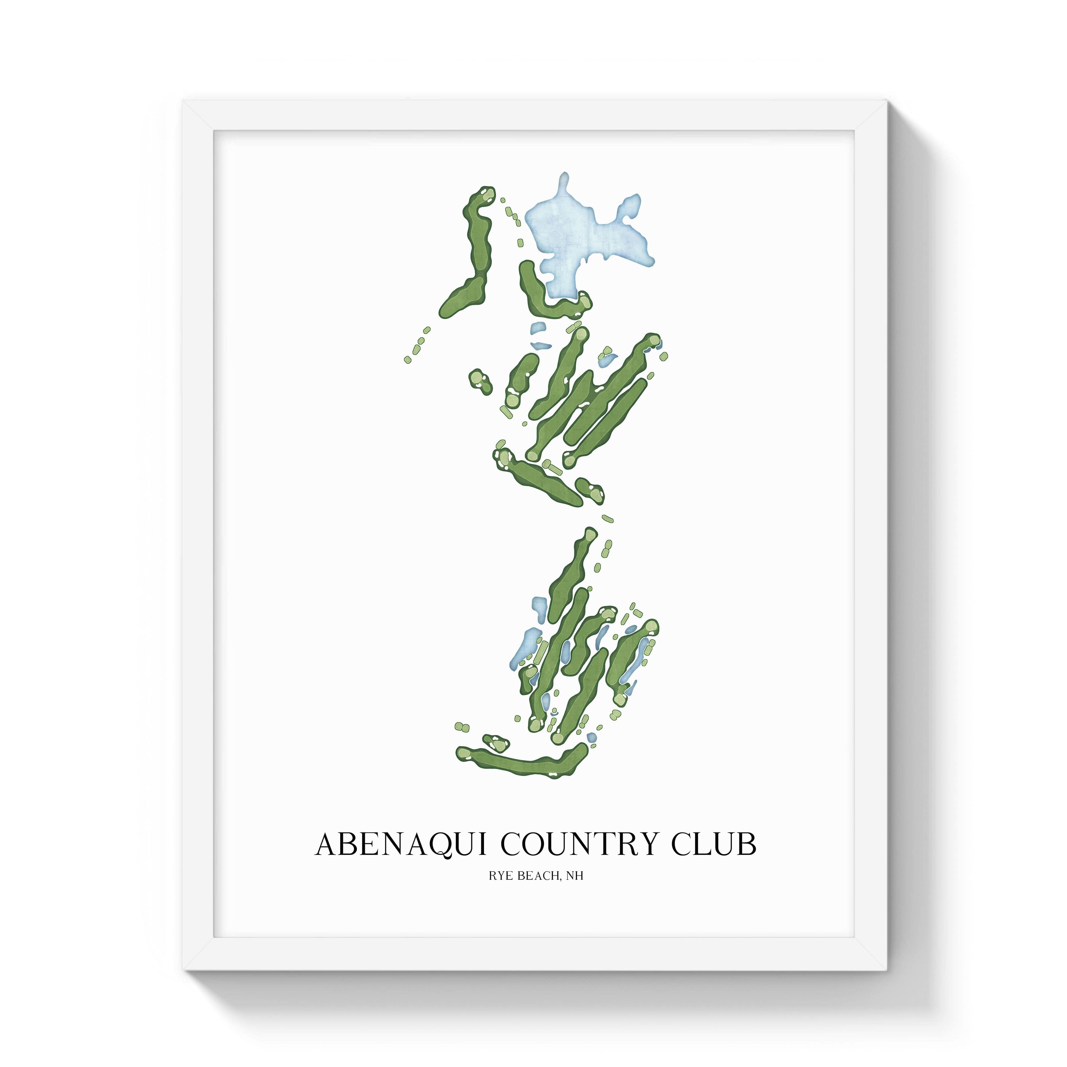 The 19th Hole Golf Shop - Golf Course Prints - Abenaqui Country Club Golf Course Map Golf Map
