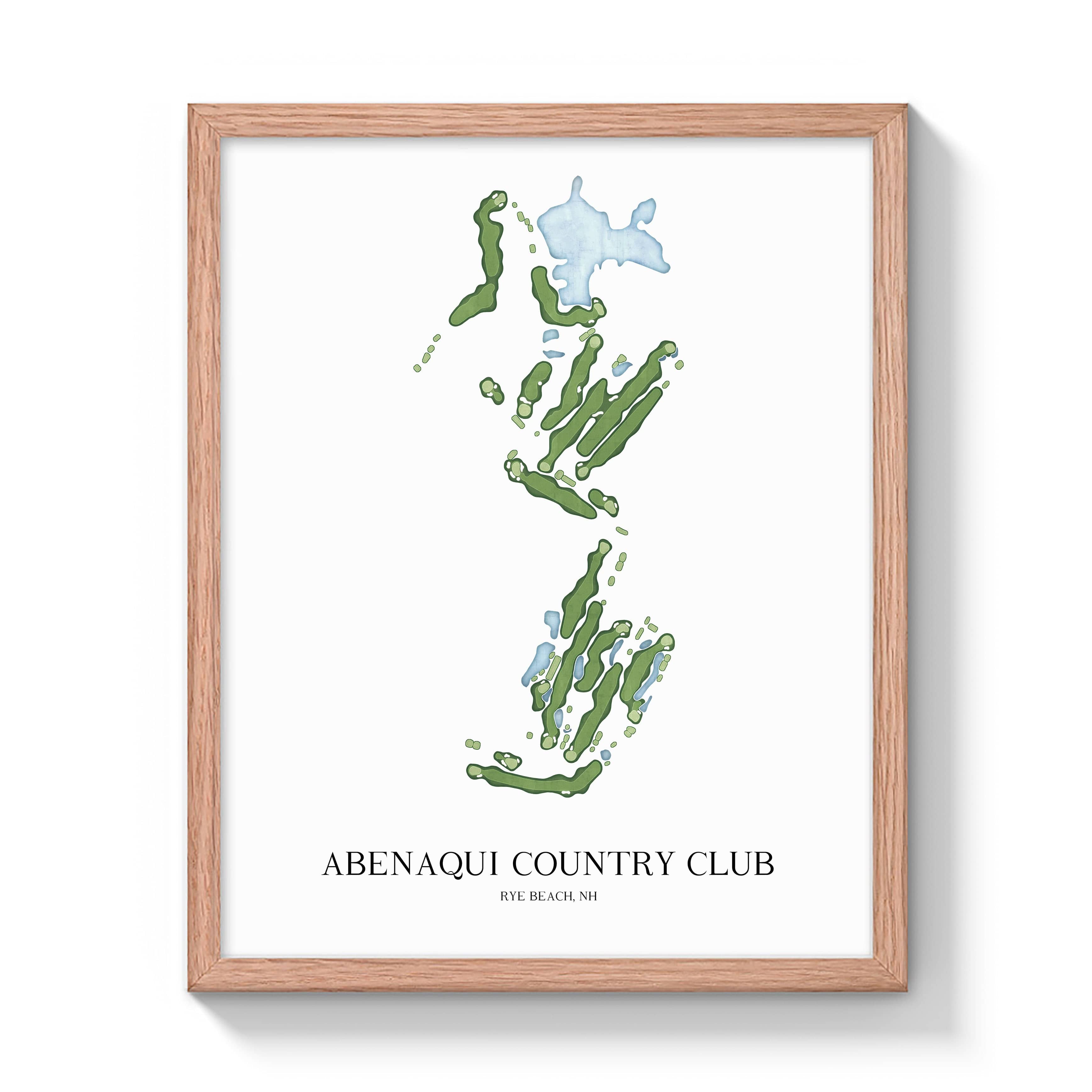 The 19th Hole Golf Shop - Golf Course Prints - Abenaqui Country Club Golf Course Map Golf Map