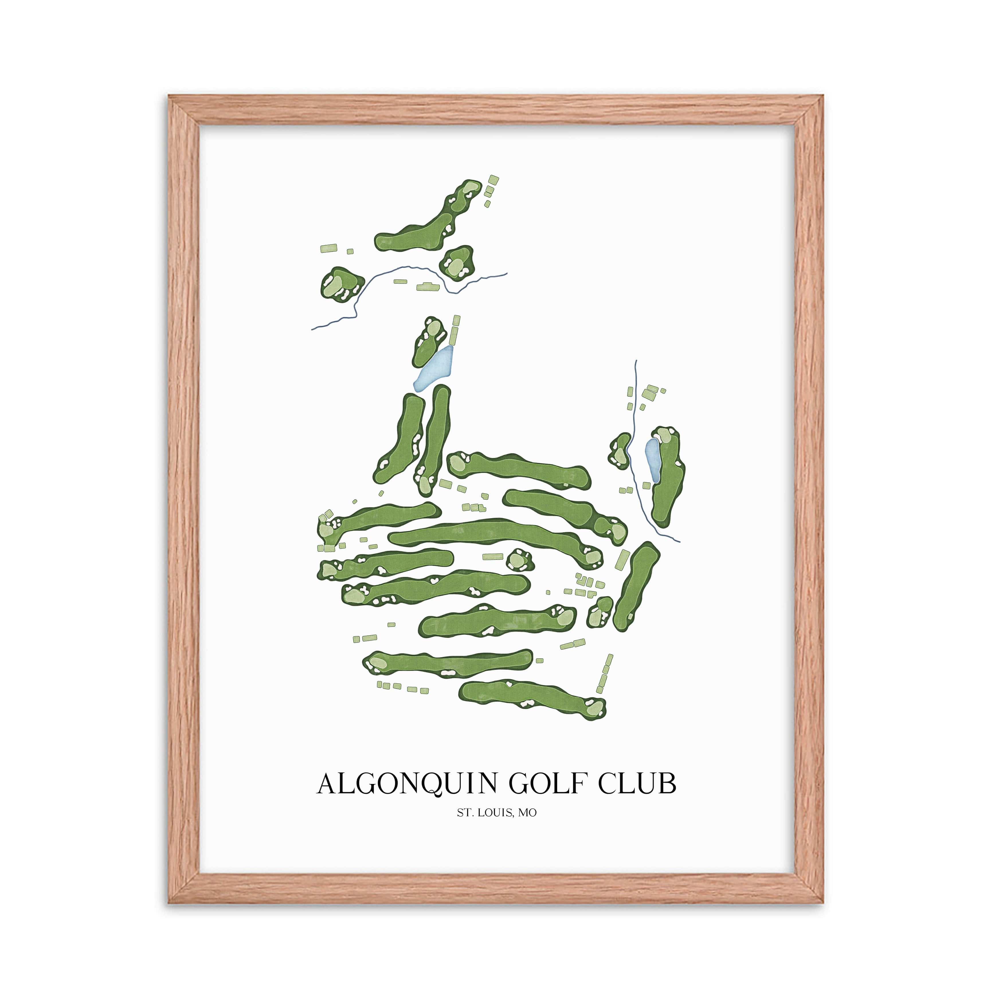 The 19th Hole Golf Shop - Golf Course Prints - Algonquin Golf Club Golf Course Map Golf Map
