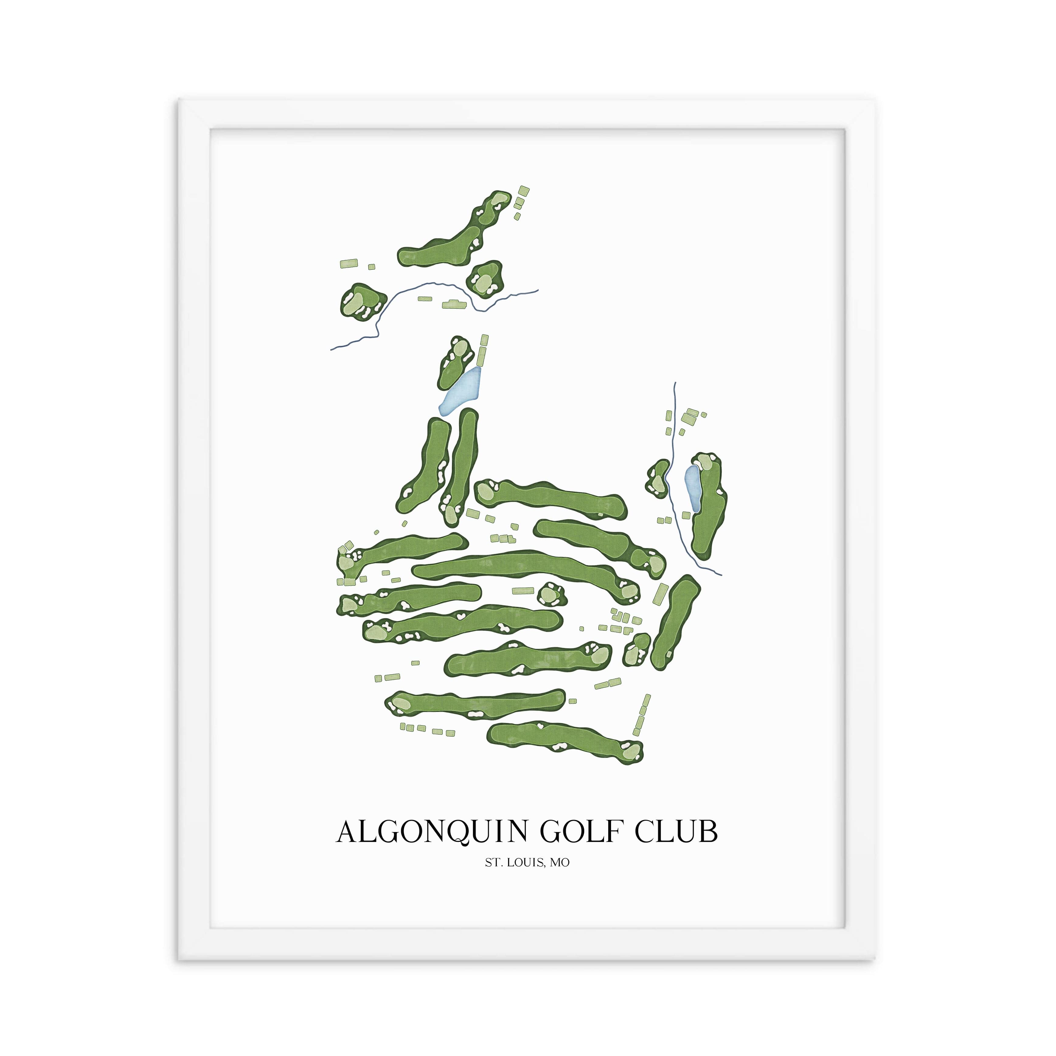 The 19th Hole Golf Shop - Golf Course Prints - Algonquin Golf Club Golf Course Map Golf Map