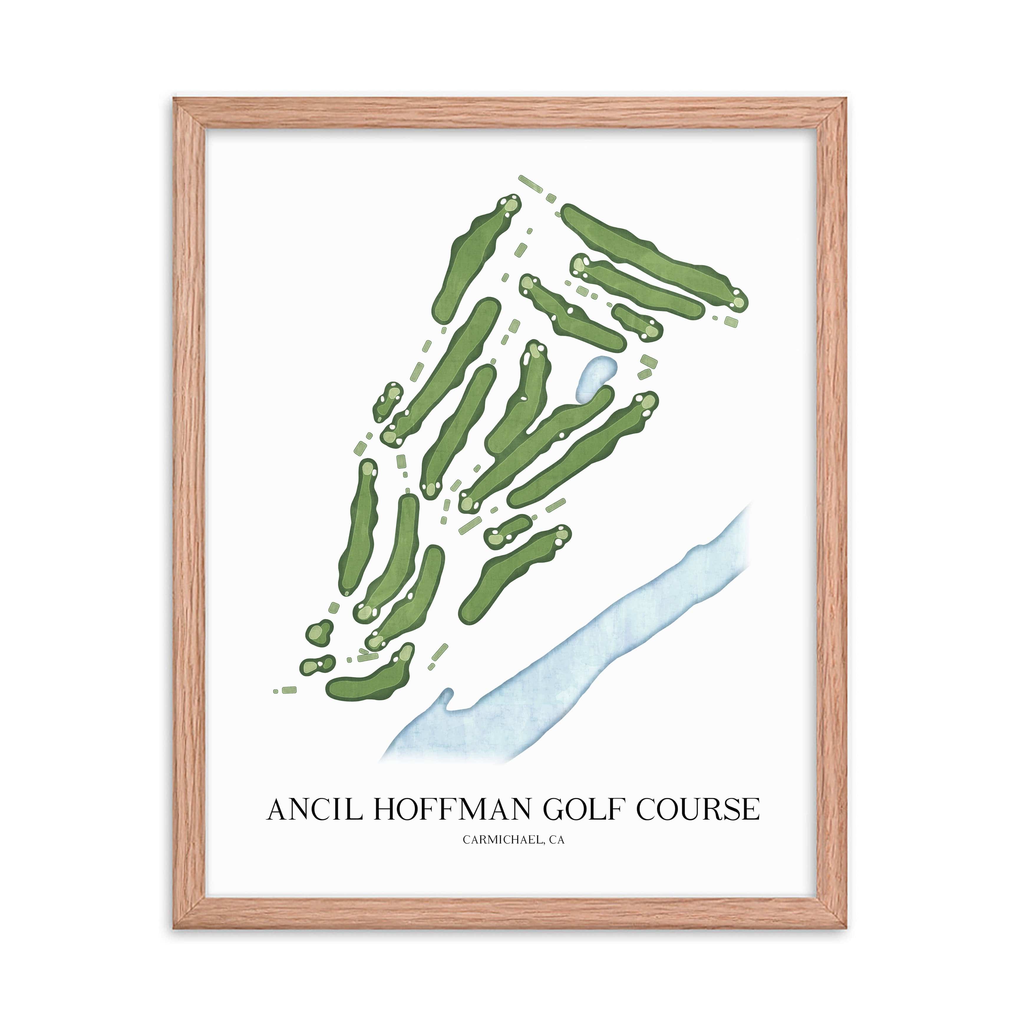 The 19th Hole Golf Shop - Golf Course Prints - Ancil Hoffman Golf Course Golf Course Map Golf Map