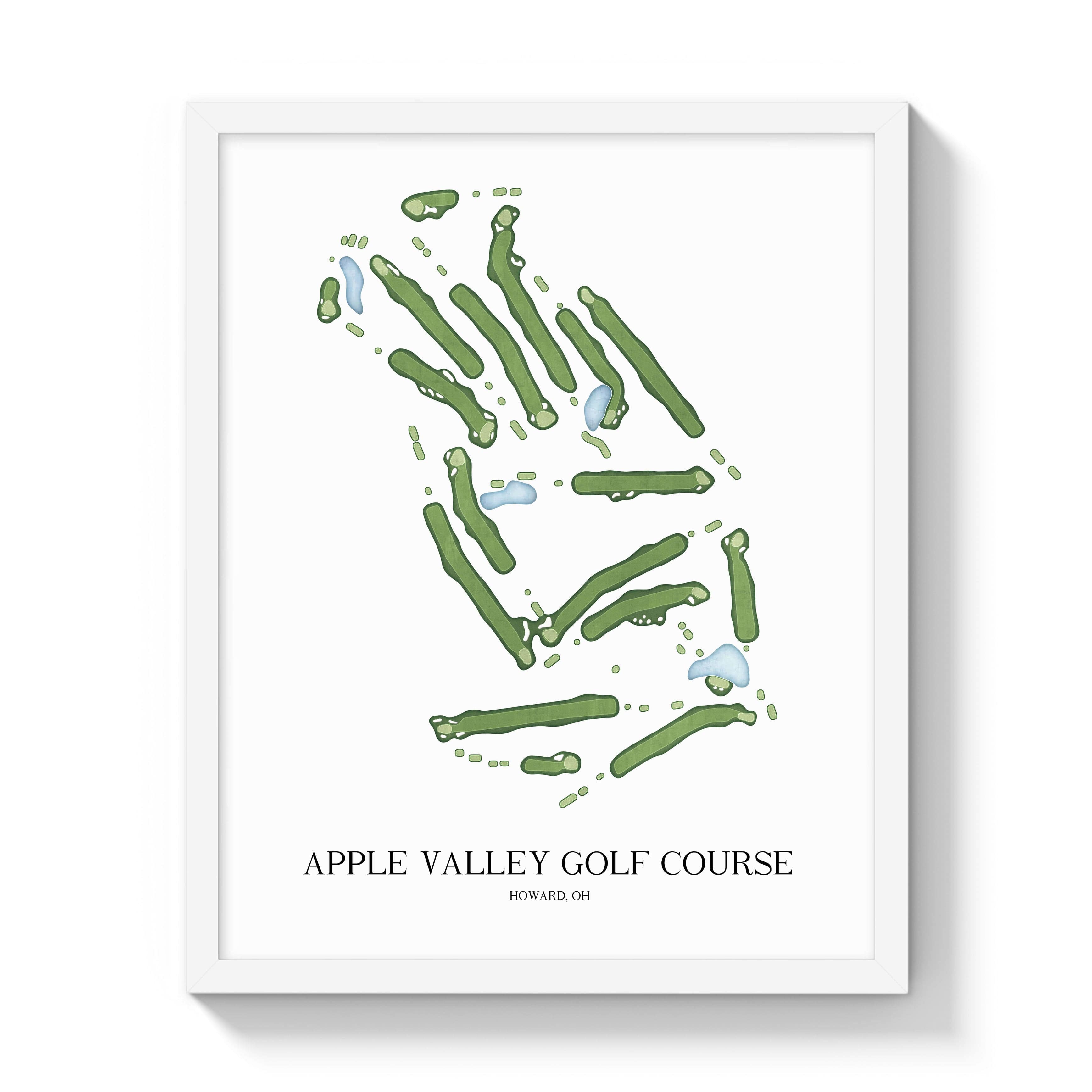 The 19th Hole Golf Shop - Golf Course Prints - Apple Valley Golf Course Golf Course Map Golf Map