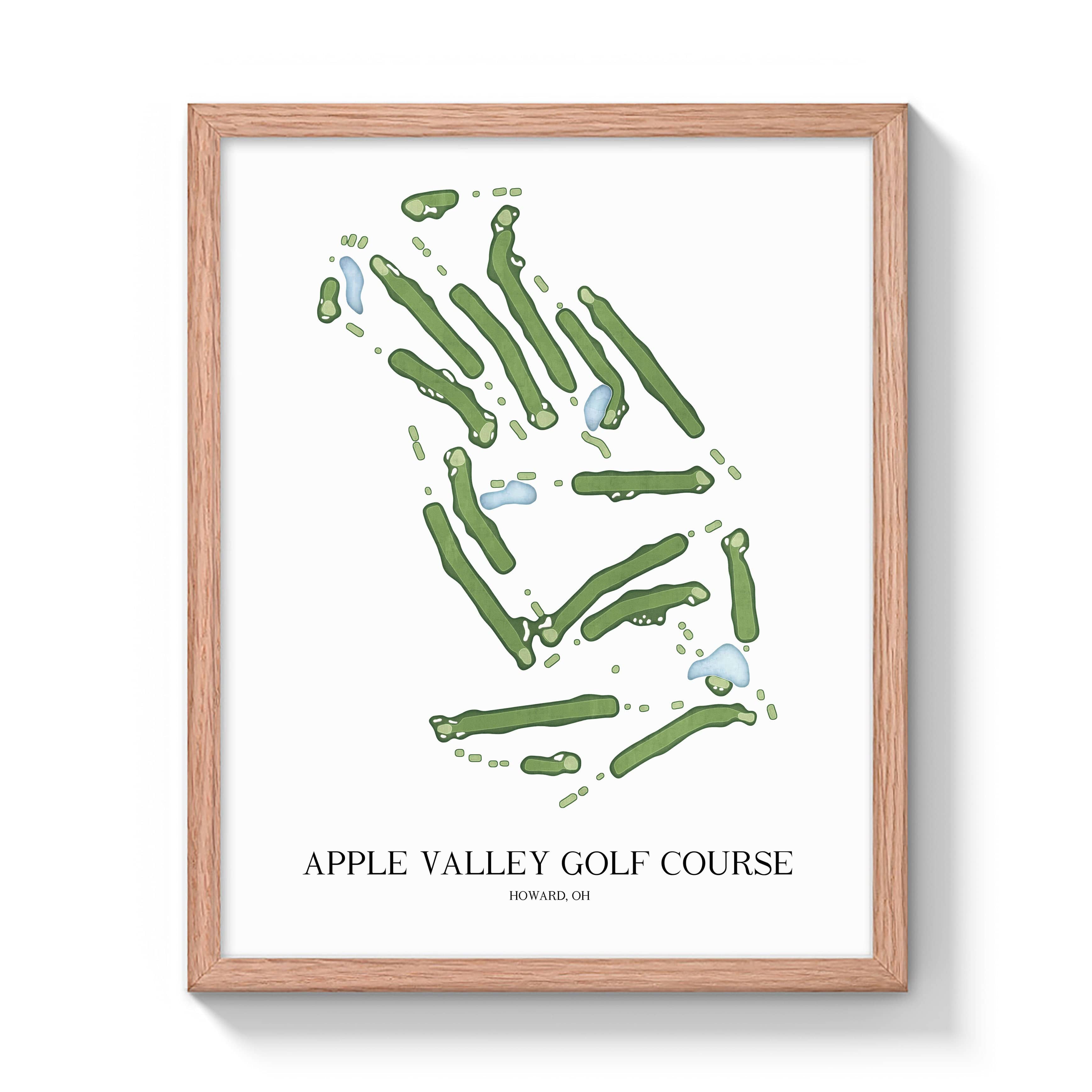 The 19th Hole Golf Shop - Golf Course Prints - Apple Valley Golf Course Golf Course Map Golf Map