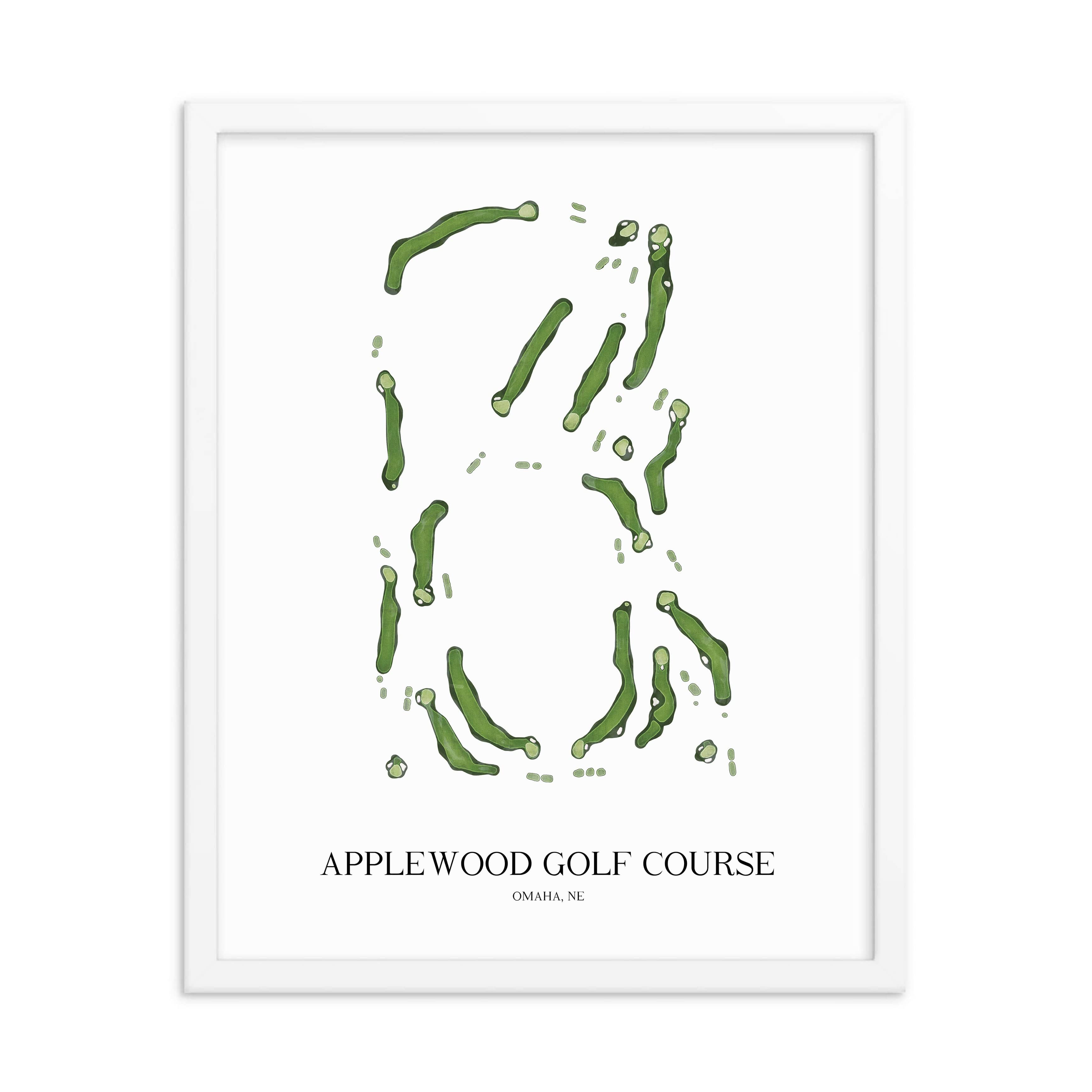 The 19th Hole Golf Shop - Golf Course Prints - Applewood Golf Course Golf Course Map Golf Map