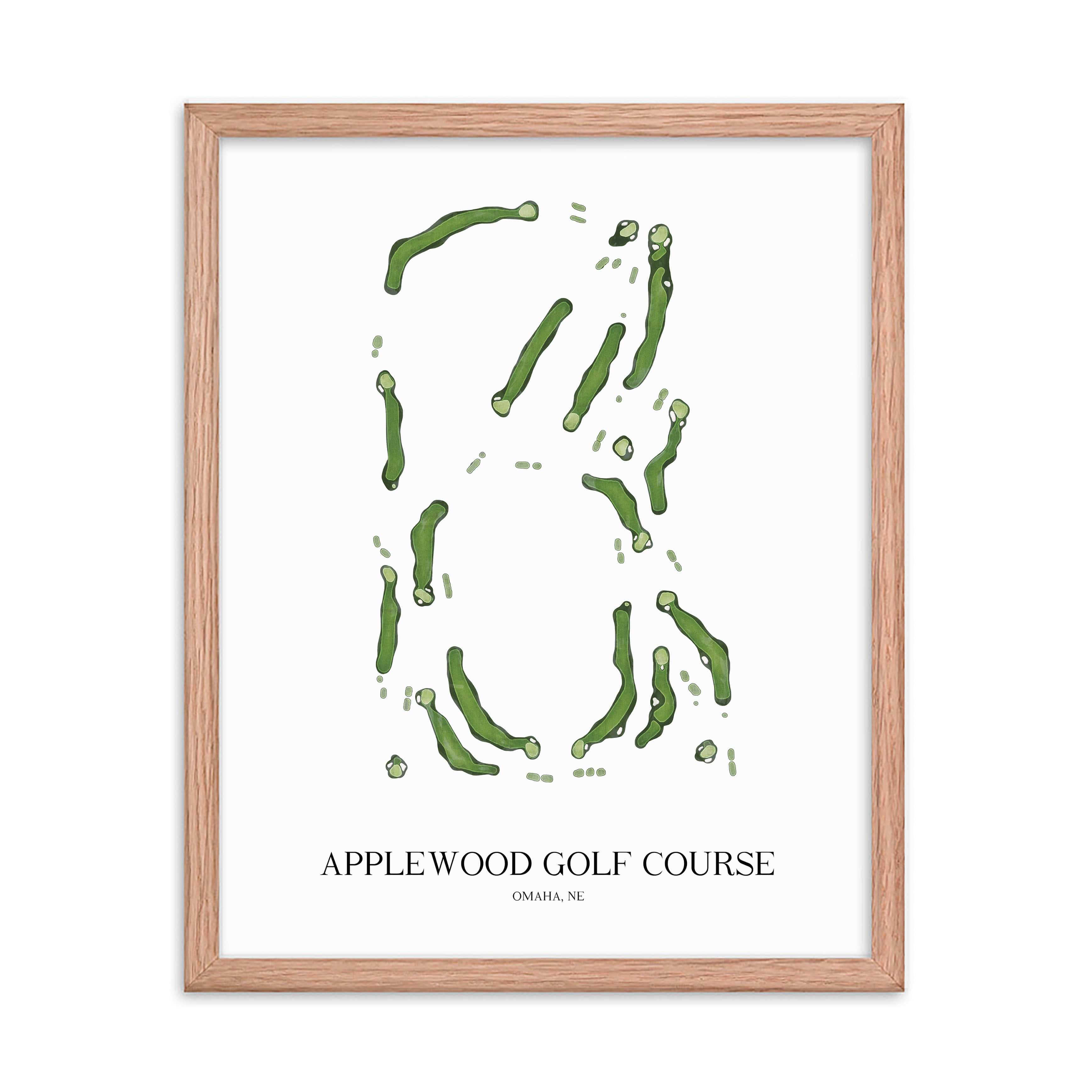 The 19th Hole Golf Shop - Golf Course Prints - Applewood Golf Course Golf Course Map Golf Map