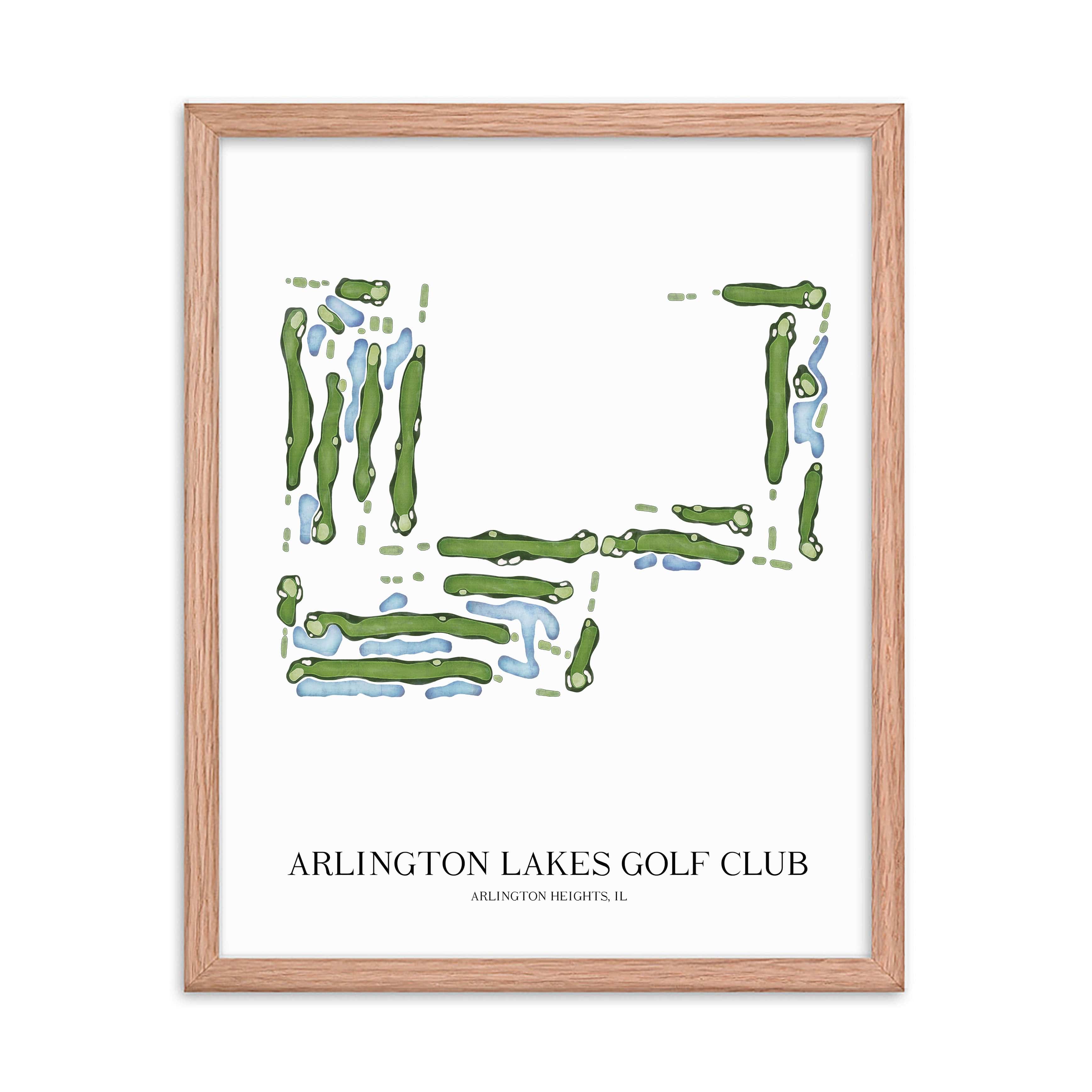 The 19th Hole Golf Shop - Golf Course Prints - Arlington Lakes Golf Club Golf Course Map Golf Map