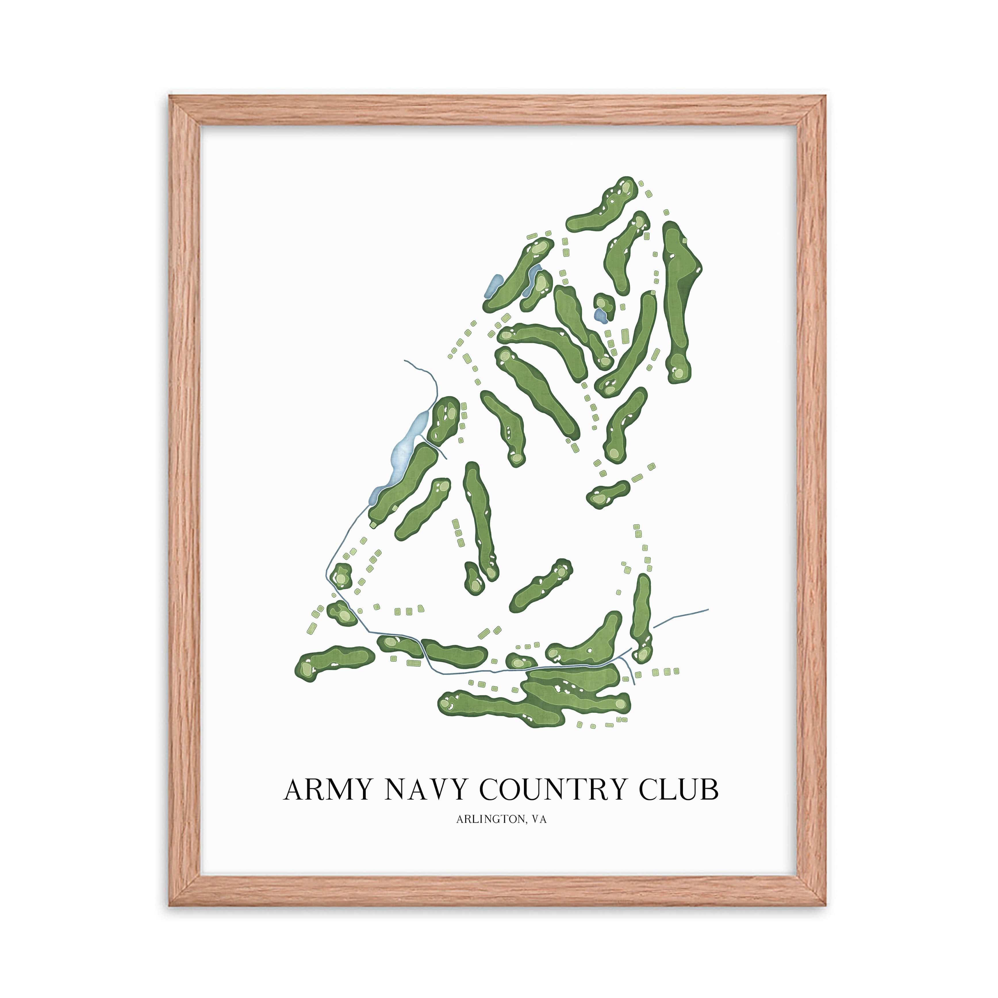 The 19th Hole Golf Shop - Golf Course Prints - Army Navy Country Club - Arlington Golf Course Map Golf Map