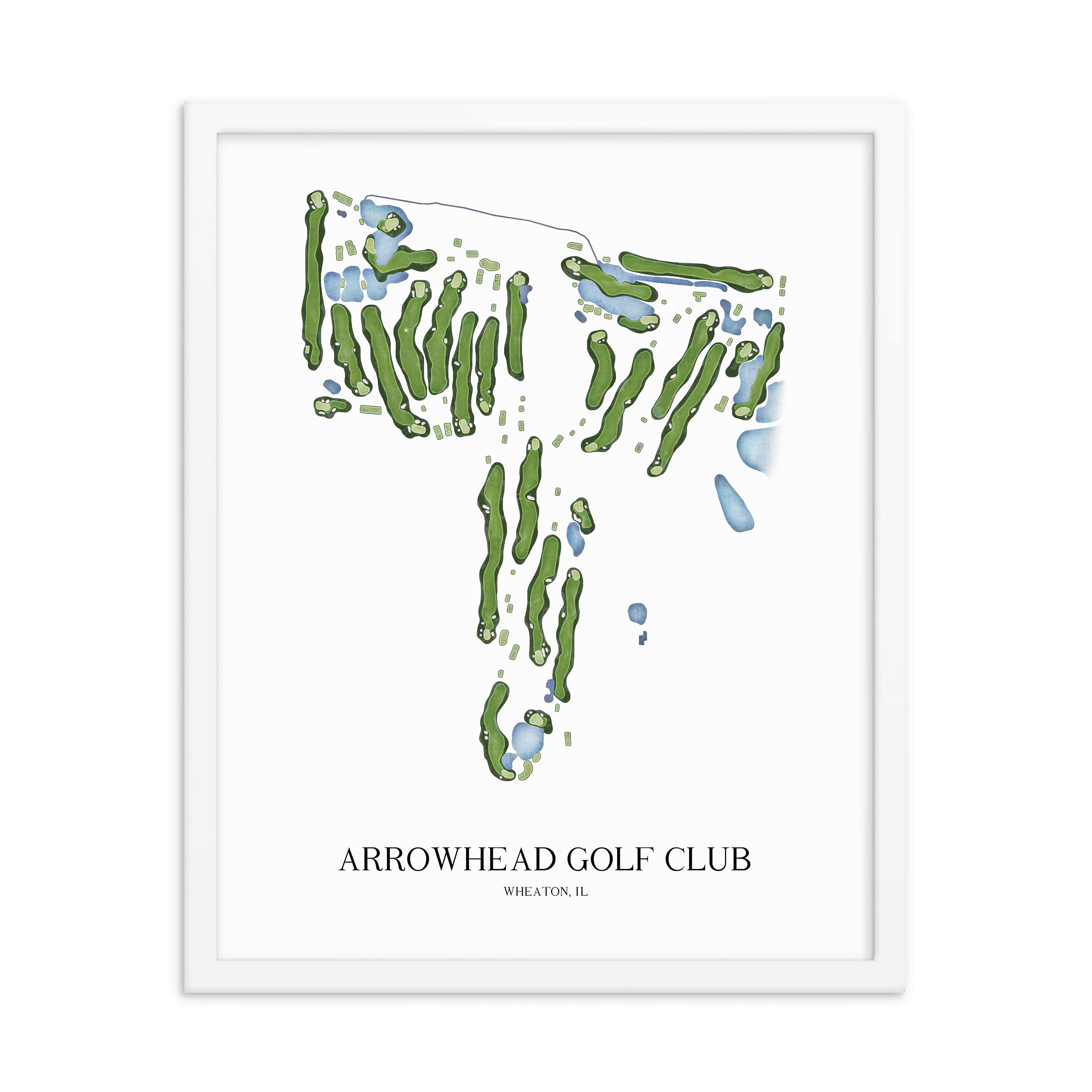 The 19th Hole Golf Shop - Golf Course Prints - Arrowhead Golf Club Golf Course Map Golf Map