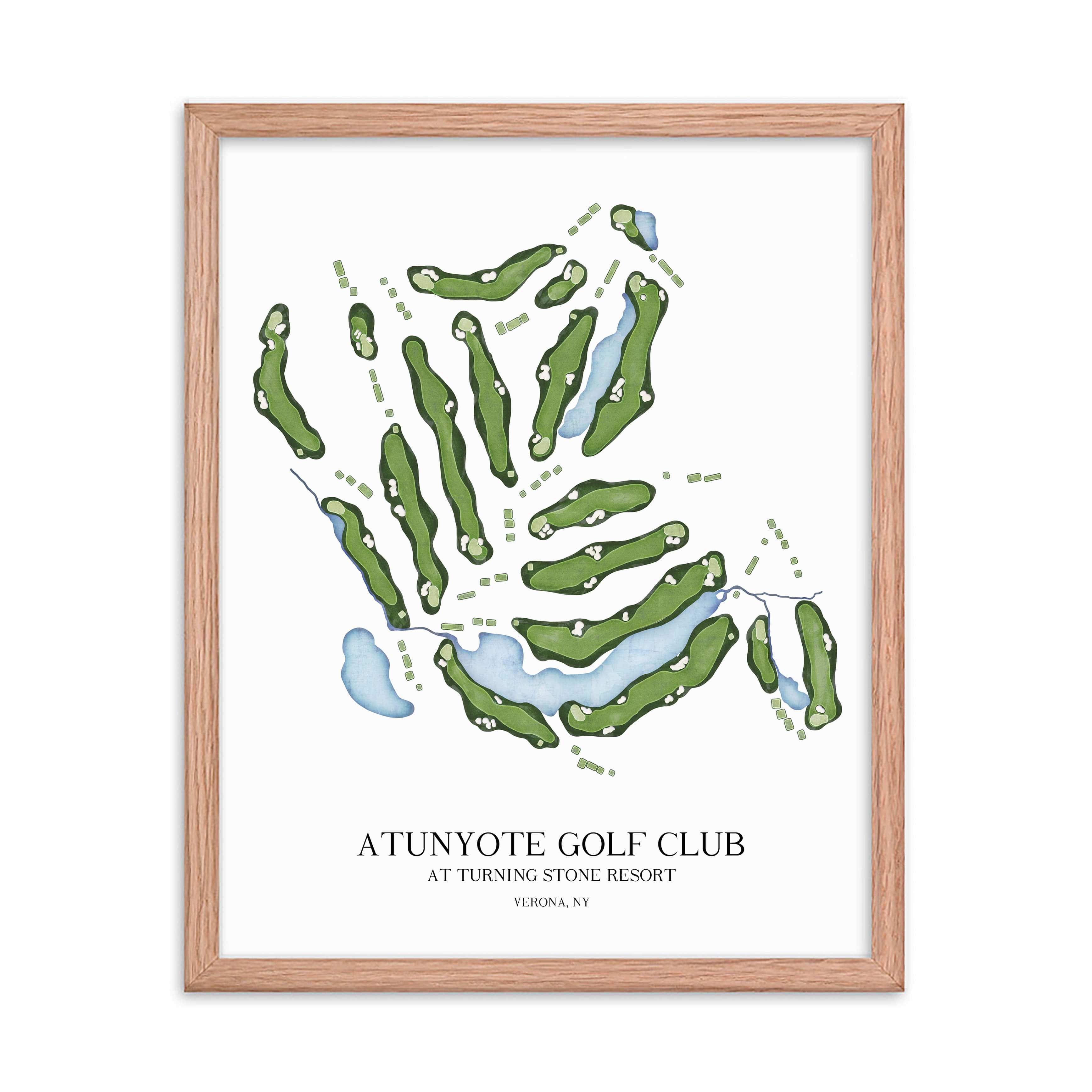 The 19th Hole Golf Shop - Golf Course Prints - Atunyote Golf Club Golf Course Map Golf Map