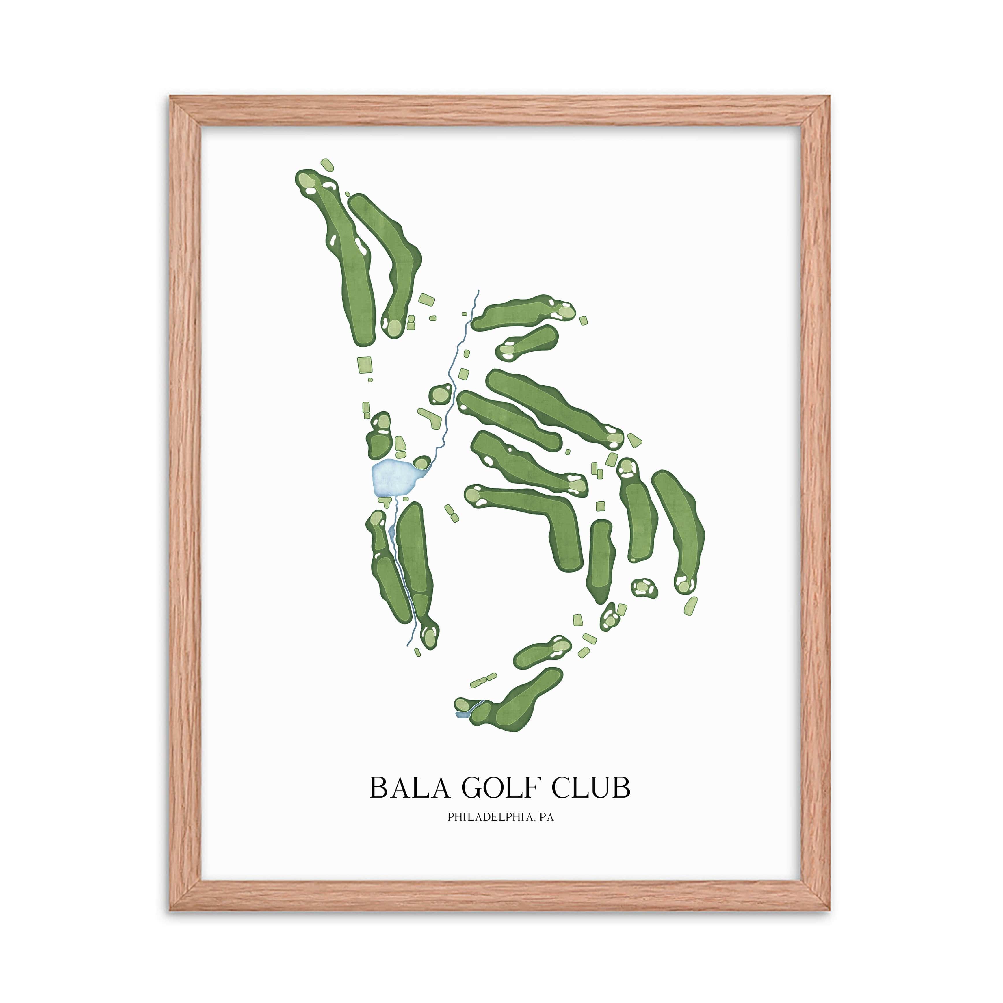 The 19th Hole Golf Shop - Golf Course Prints - Bala Golf Club Golf Course Map Golf Map