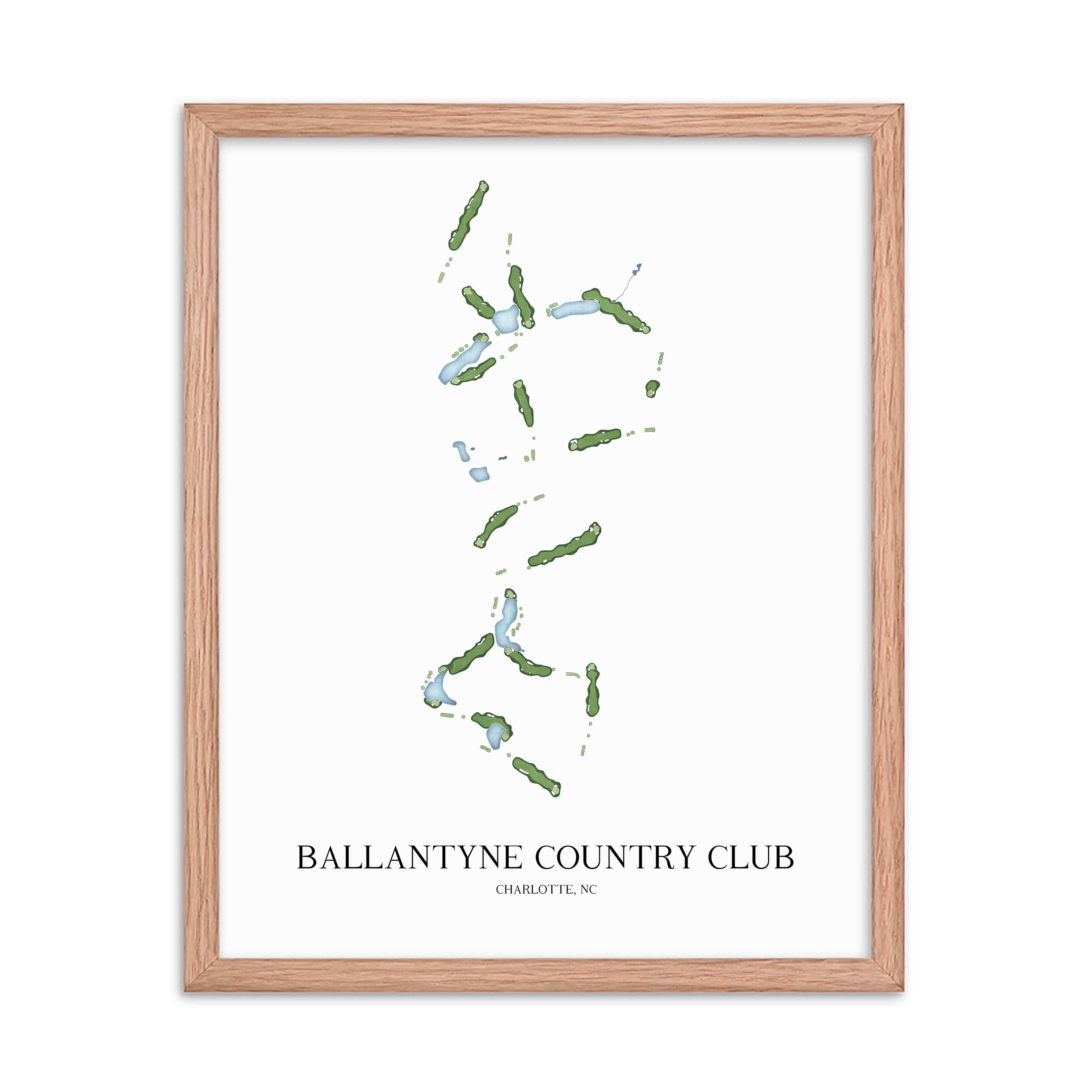 The 19th Hole Golf Shop - Golf Course Prints - Ballantyne Country Club Golf Course Map Golf Map