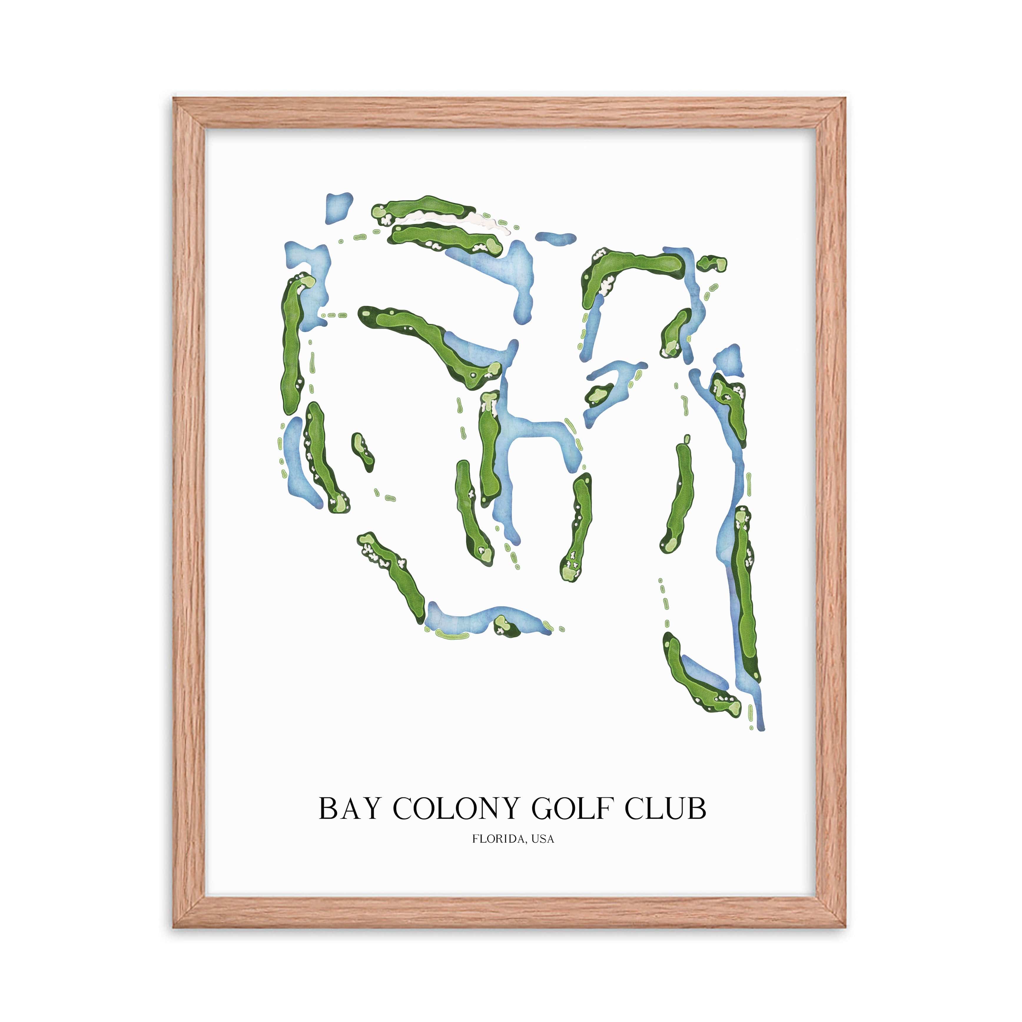 The 19th Hole Golf Shop - Golf Course Prints - Bay Colony Golf Club Golf Course Map Golf Map