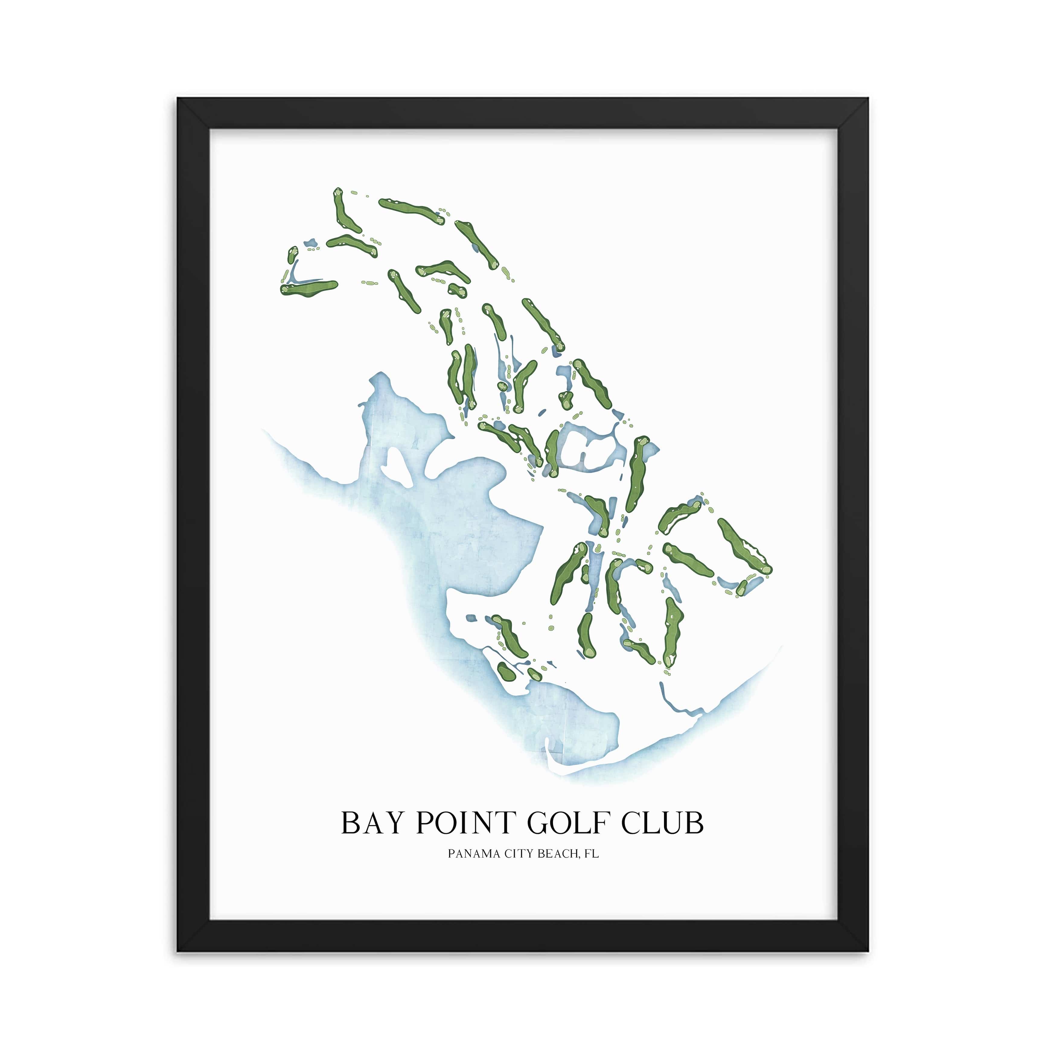 The 19th Hole Golf Shop - Golf Course Prints - Bay Point Golf Club Golf Course Map Golf Map