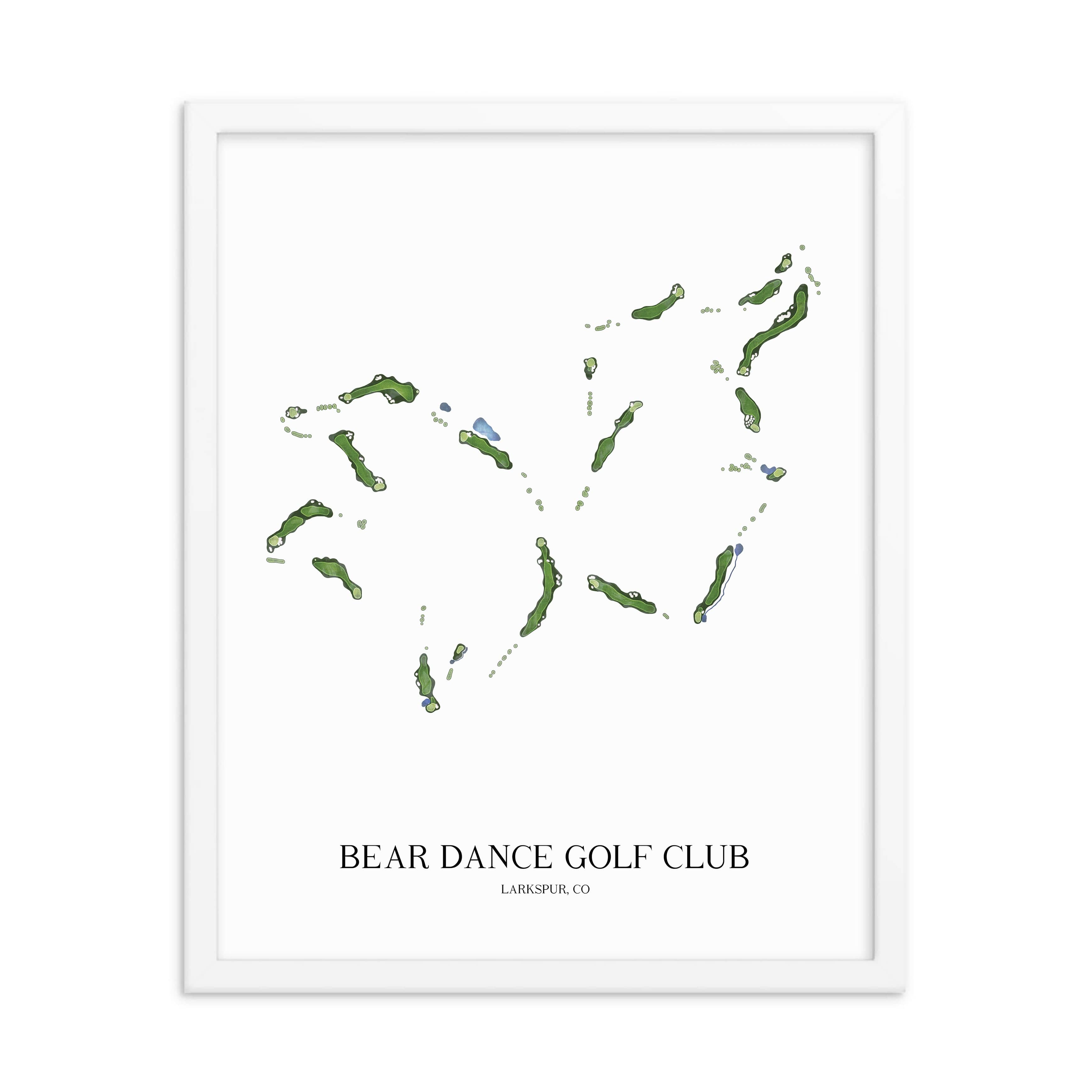 The 19th Hole Golf Shop - Golf Course Prints - Bear Dance Golf Club Golf Course Map Golf Map