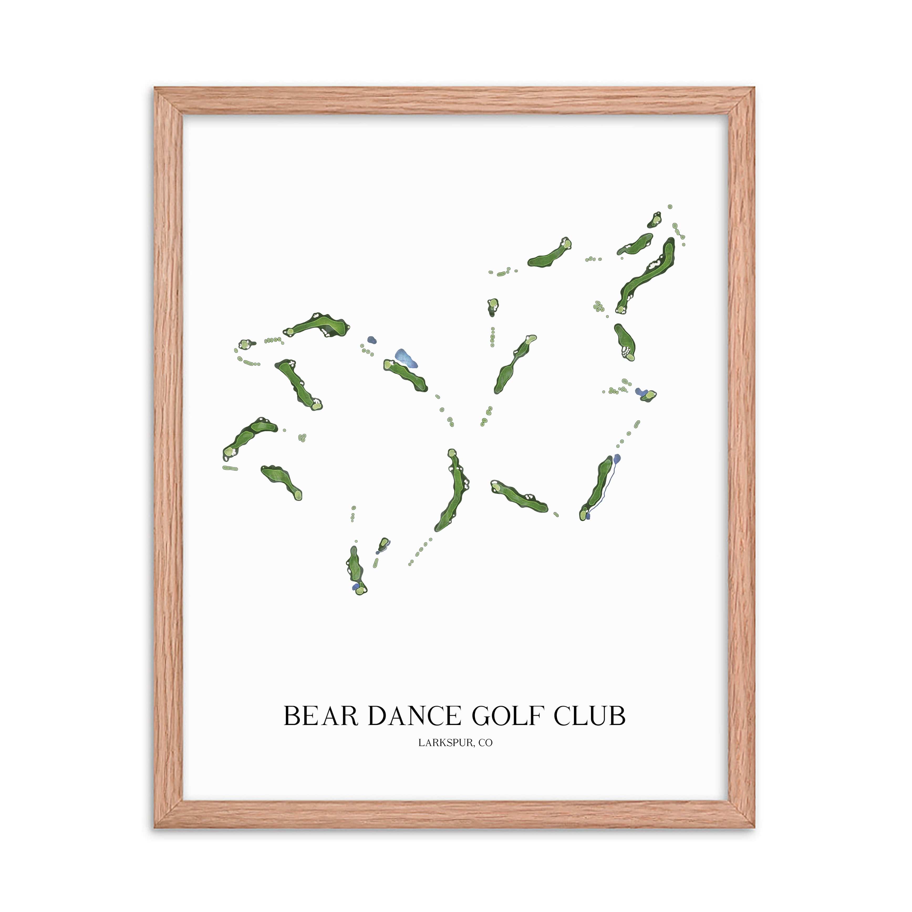 The 19th Hole Golf Shop - Golf Course Prints - Bear Dance Golf Club Golf Course Map Golf Map