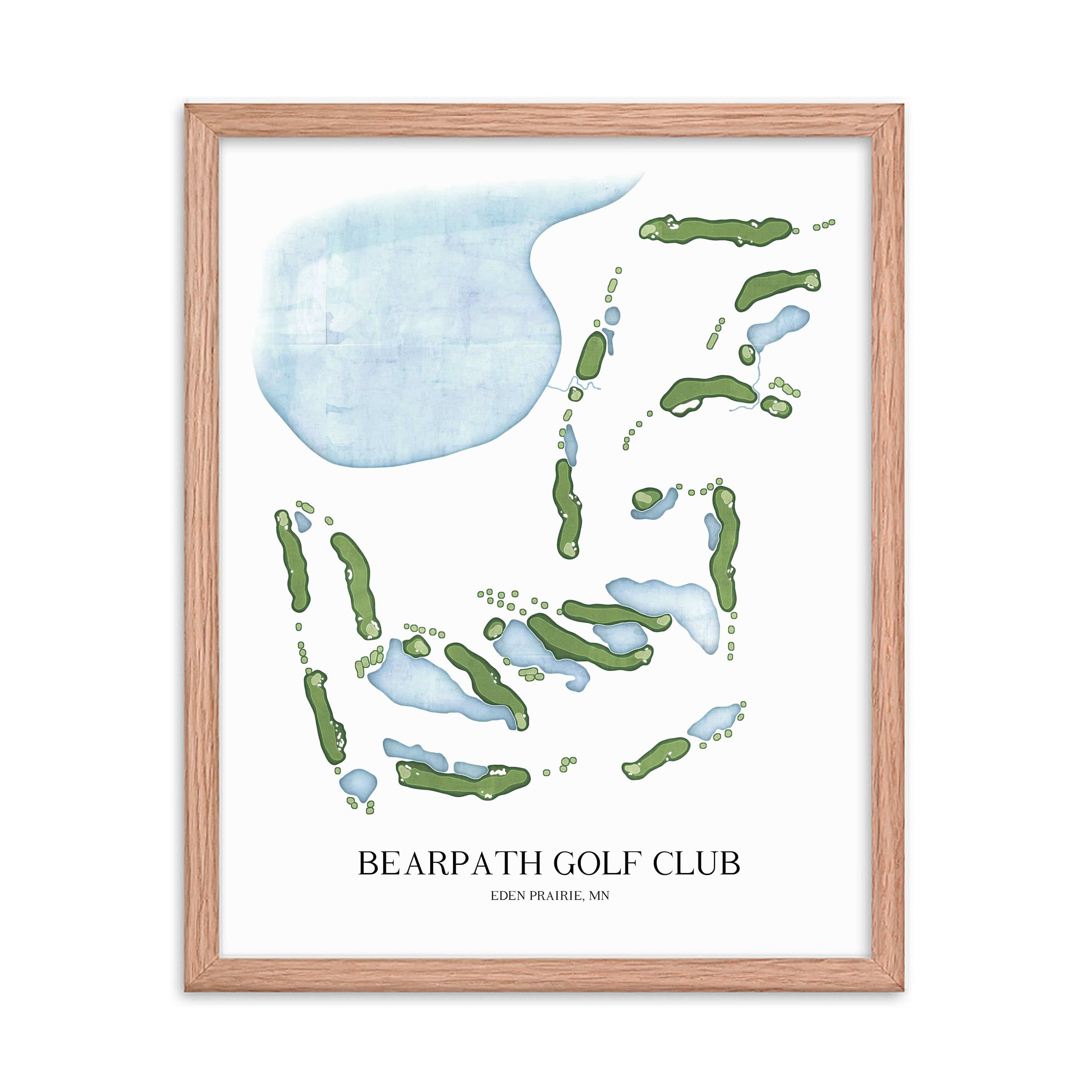 The 19th Hole Golf Shop - Golf Course Prints - Bearpath Golf Club Golf Course Map Golf Map