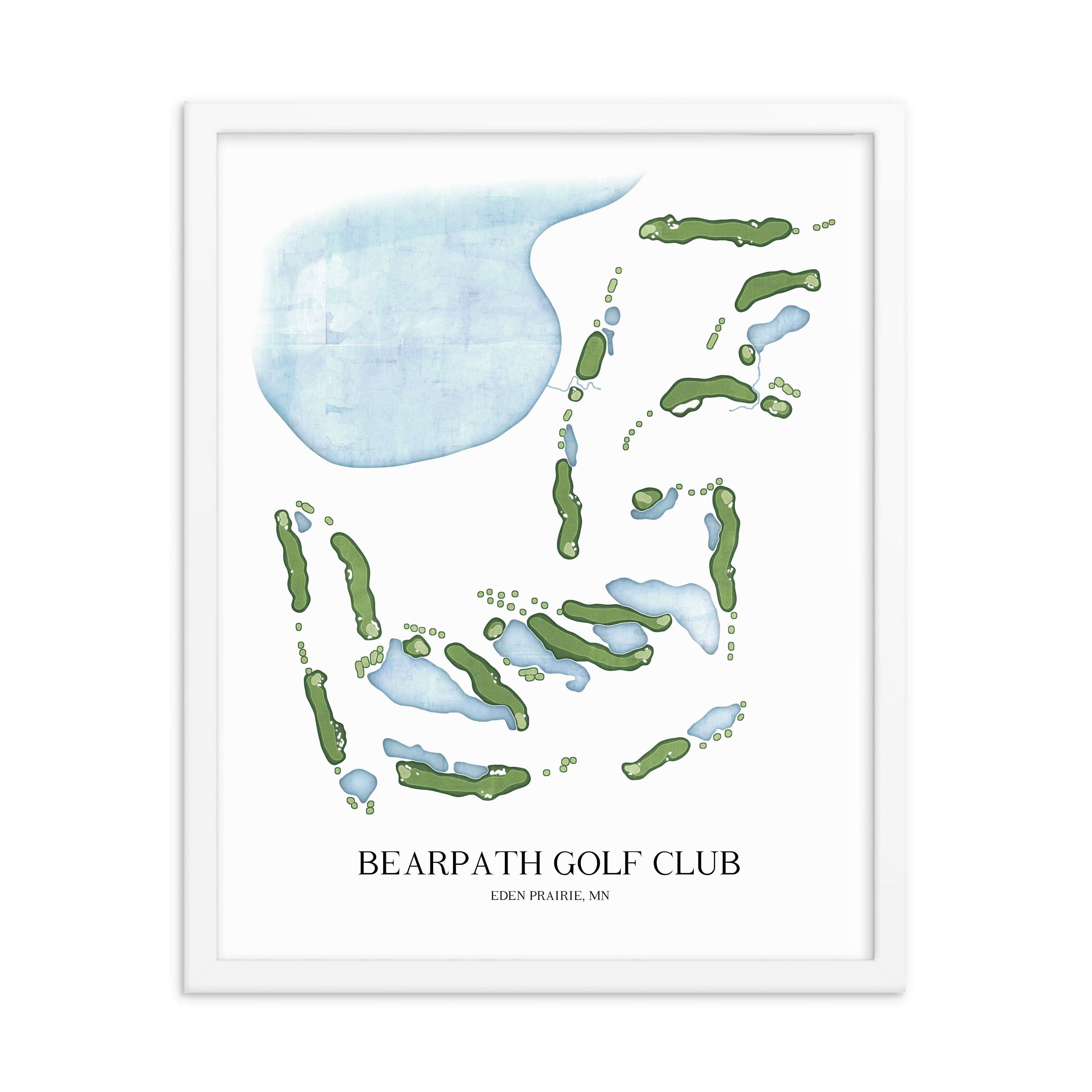The 19th Hole Golf Shop - Golf Course Prints - Bearpath Golf Club Golf Course Map Golf Map