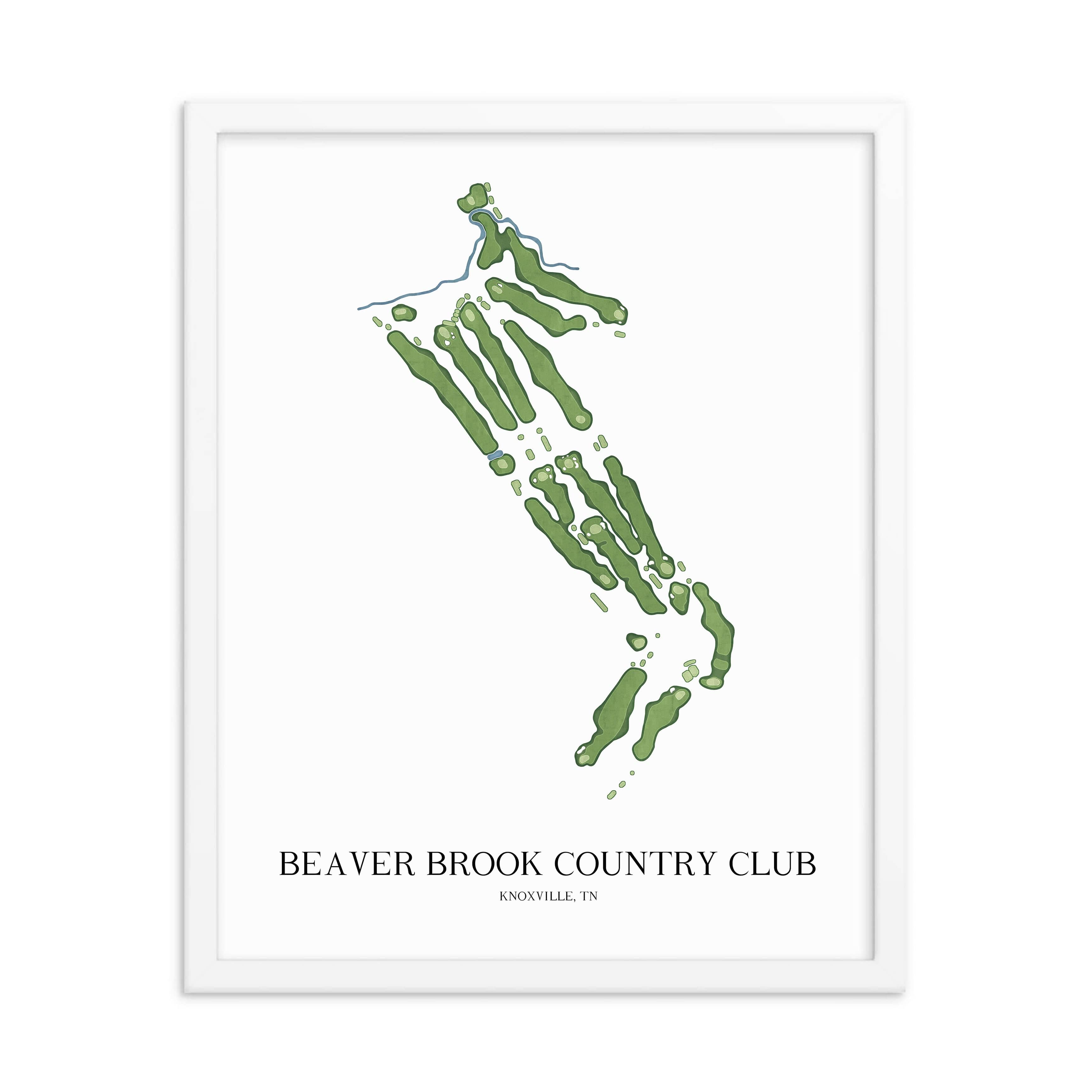 The 19th Hole Golf Shop - Golf Course Prints - Beaver Brook Country Club Golf Course Map Golf Map