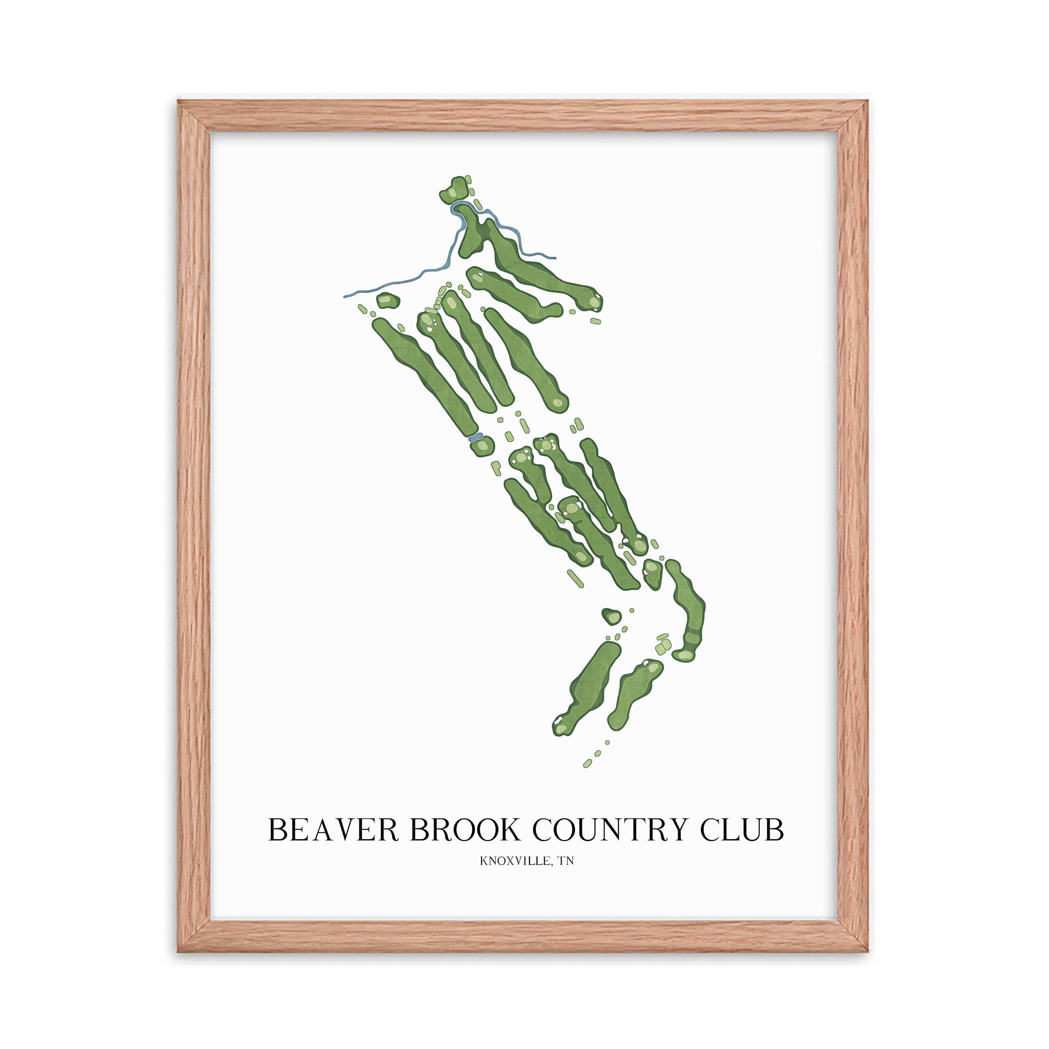 The 19th Hole Golf Shop - Golf Course Prints - Beaver Brook Country Club Golf Course Map Golf Map