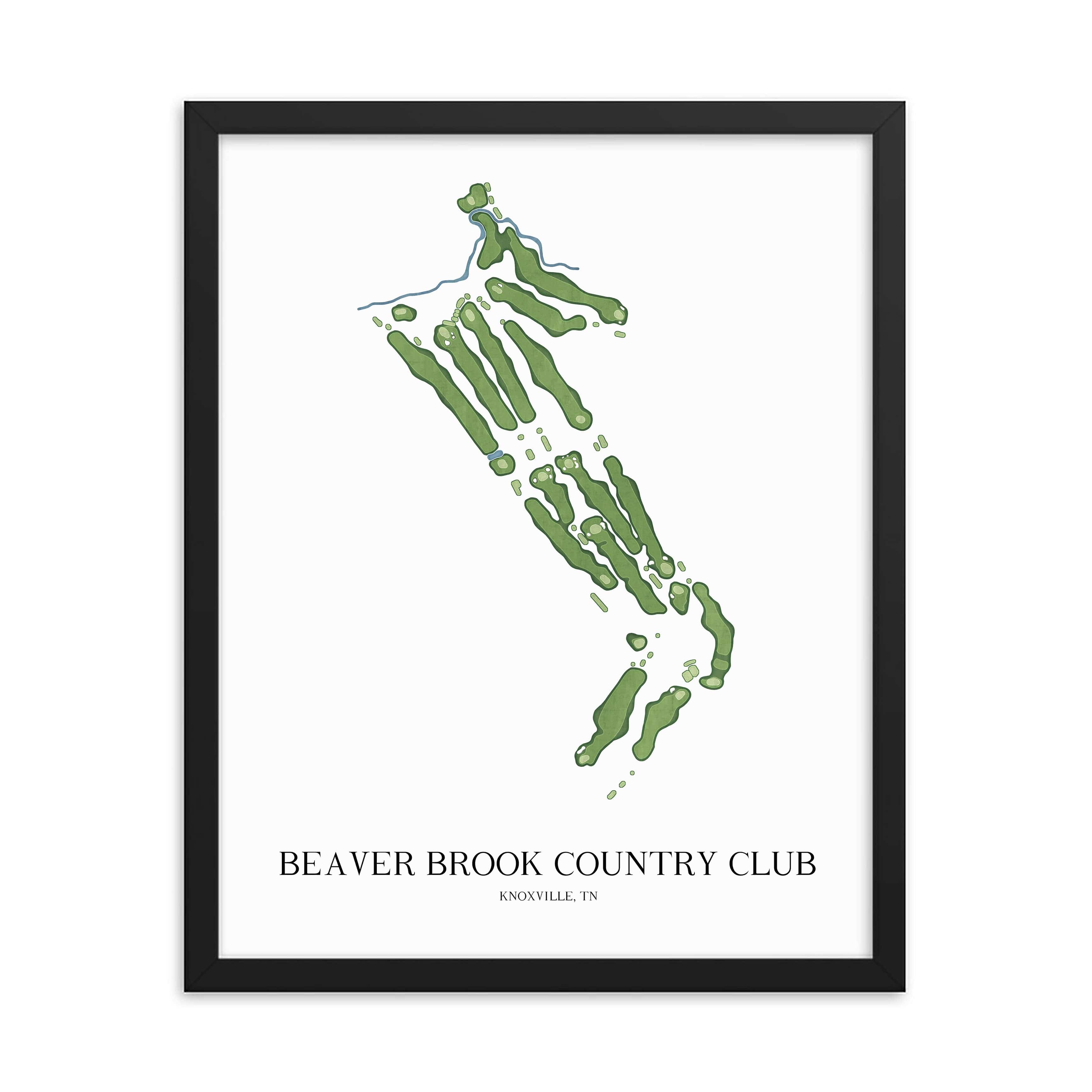 The 19th Hole Golf Shop - Golf Course Prints - Beaver Brook Country Club Golf Course Map Golf Map
