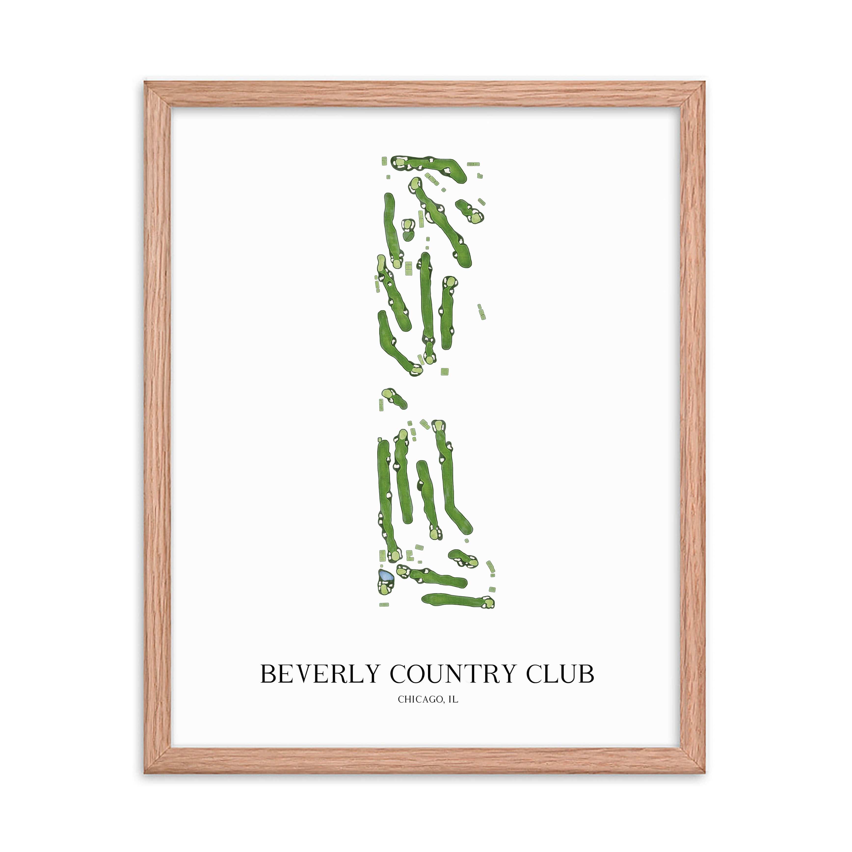 The 19th Hole Golf Shop - Golf Course Prints - Beverly Country Club Golf Course Map Golf Map