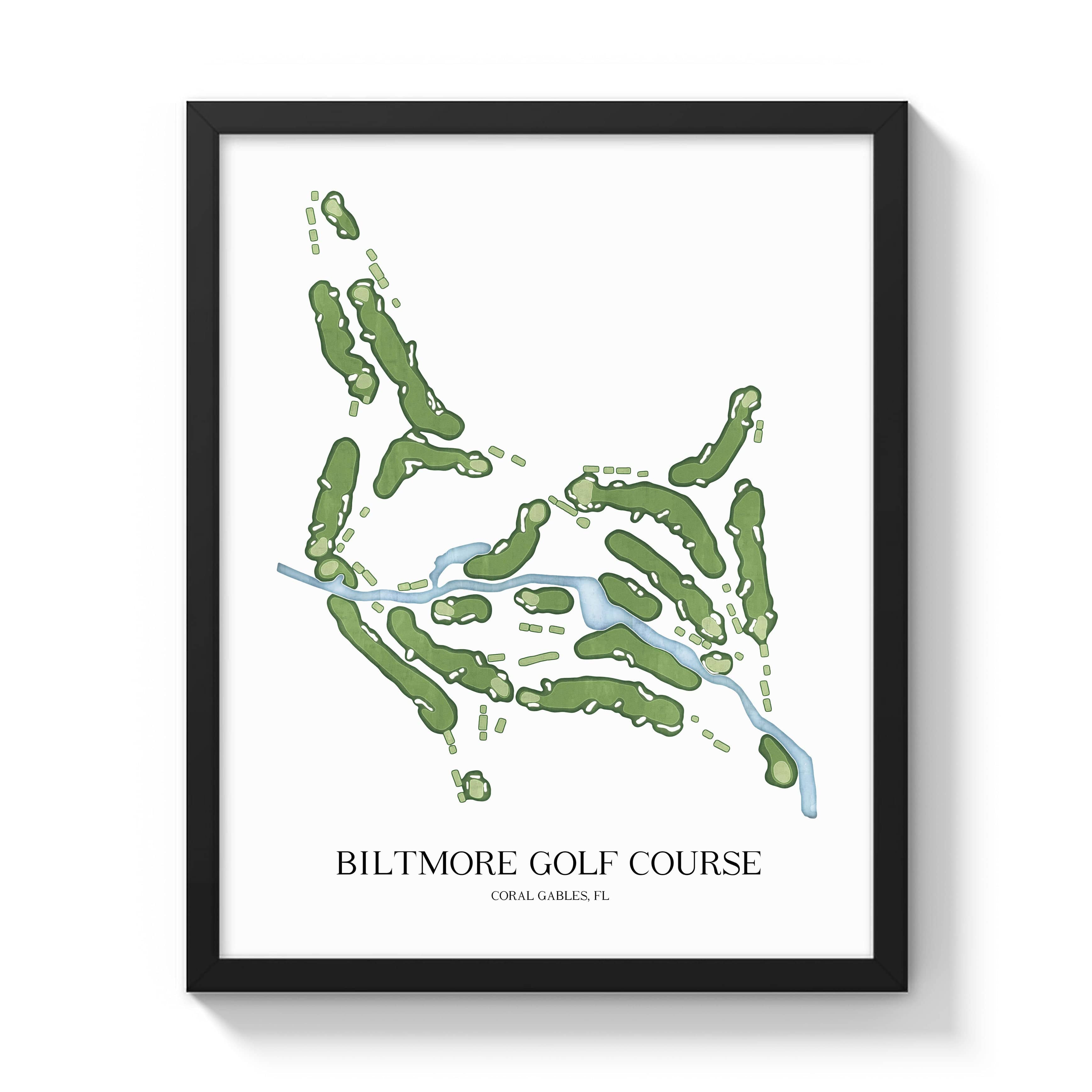 The 19th Hole Golf Shop - Golf Course Prints - Biltmore Golf Course Golf Course Map Golf Map