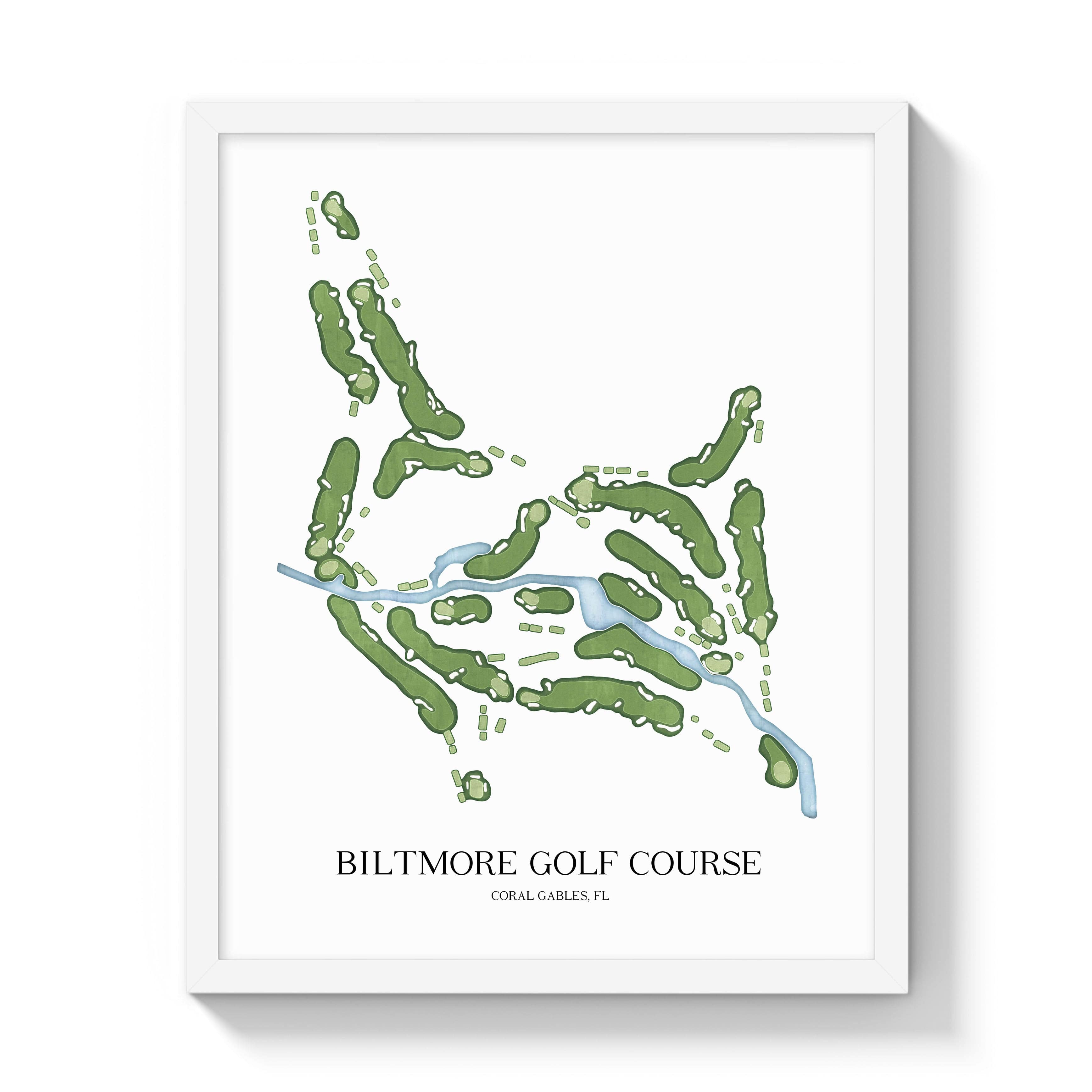 The 19th Hole Golf Shop - Golf Course Prints - Biltmore Golf Course Golf Course Map Golf Map