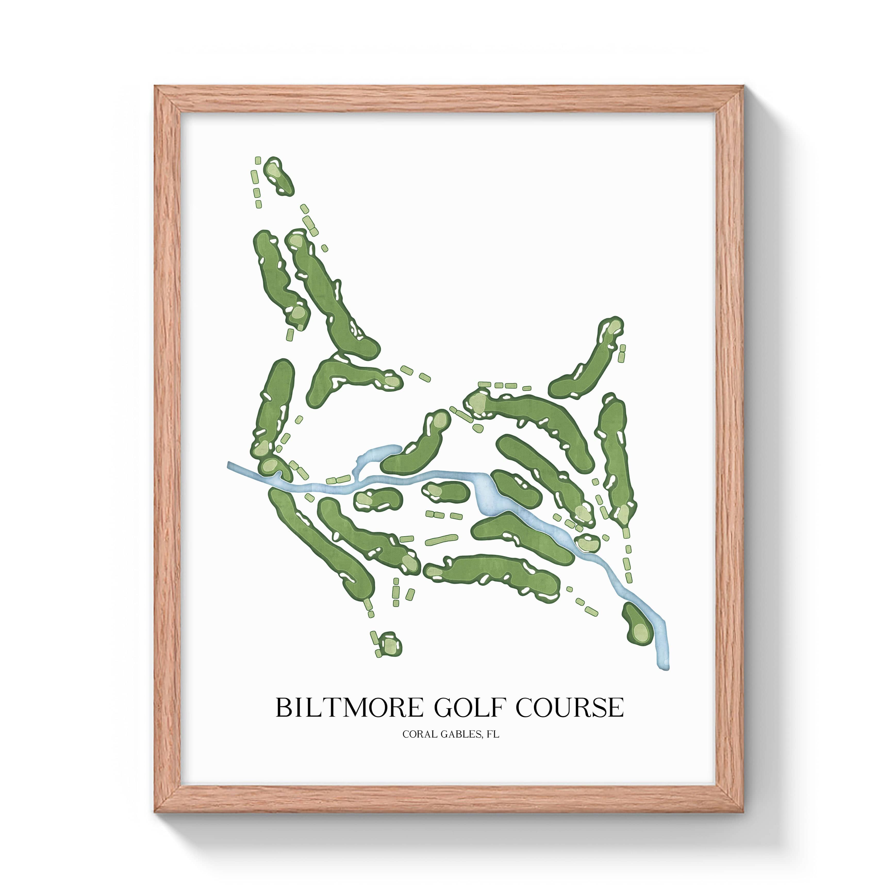 The 19th Hole Golf Shop - Golf Course Prints - Biltmore Golf Course Golf Course Map Golf Map