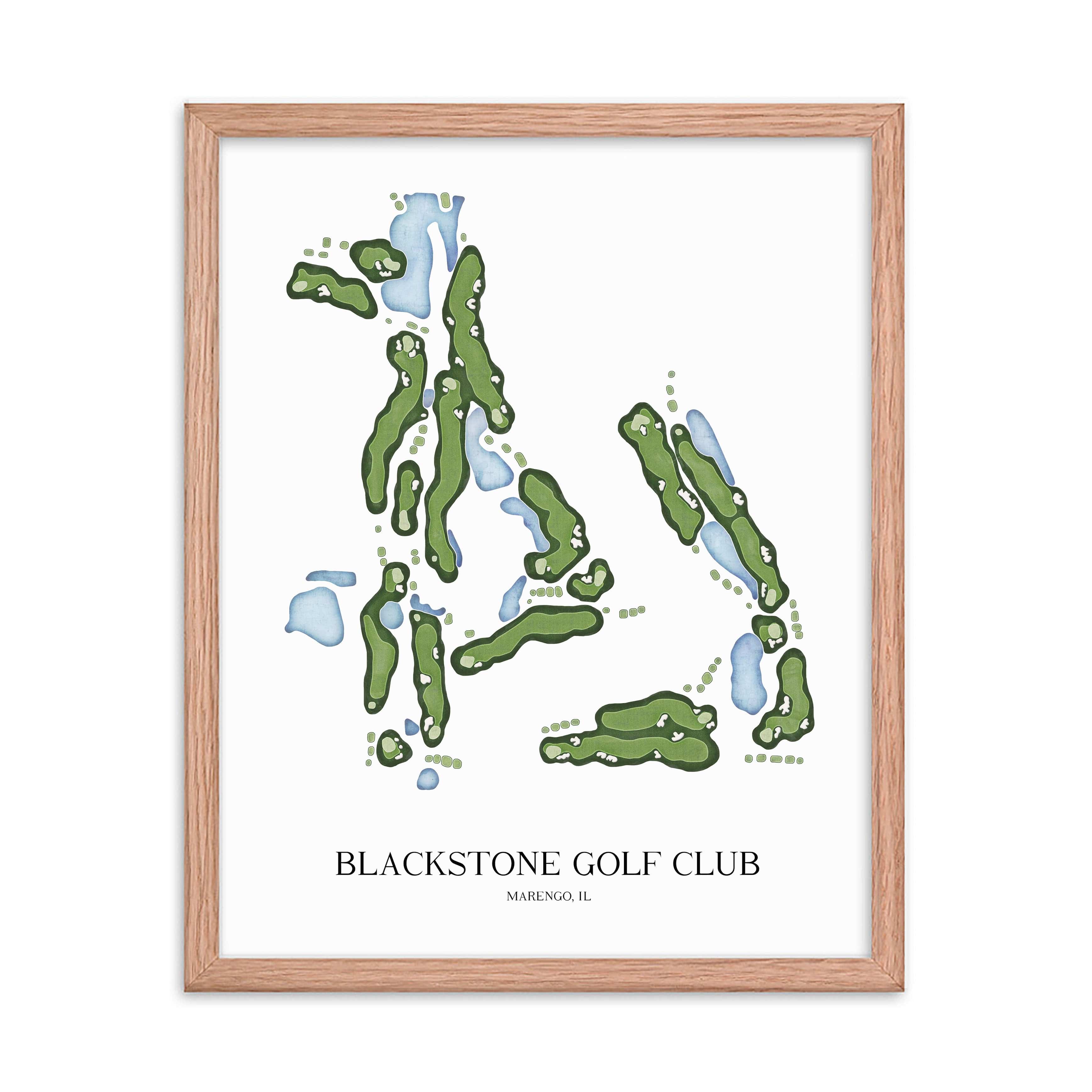 The 19th Hole Golf Shop - Golf Course Prints - Blackstone Golf Club Golf Course Map Golf Map