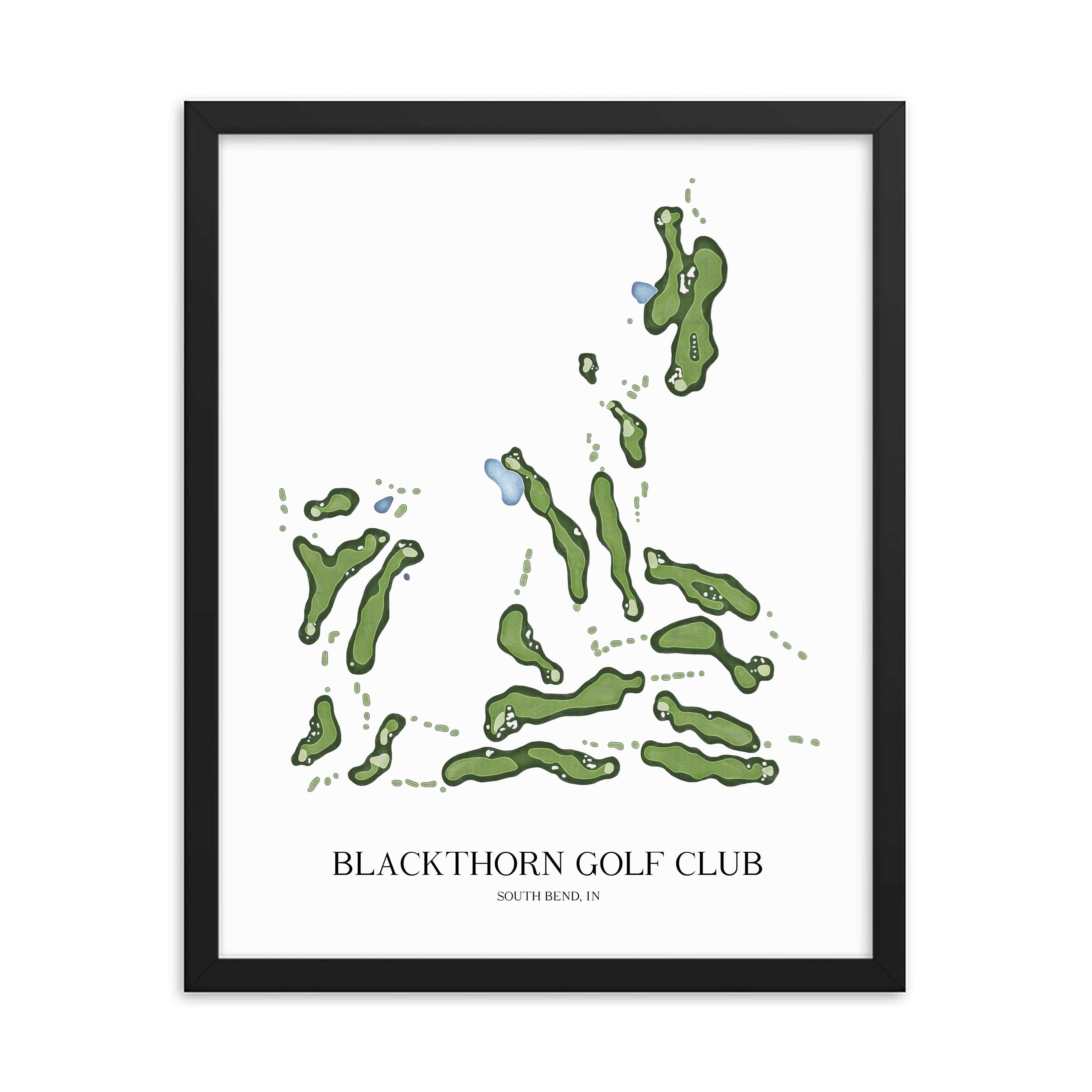 The 19th Hole Golf Shop - Golf Course Prints - Blackthorn Golf Club Golf Course Map Golf Map