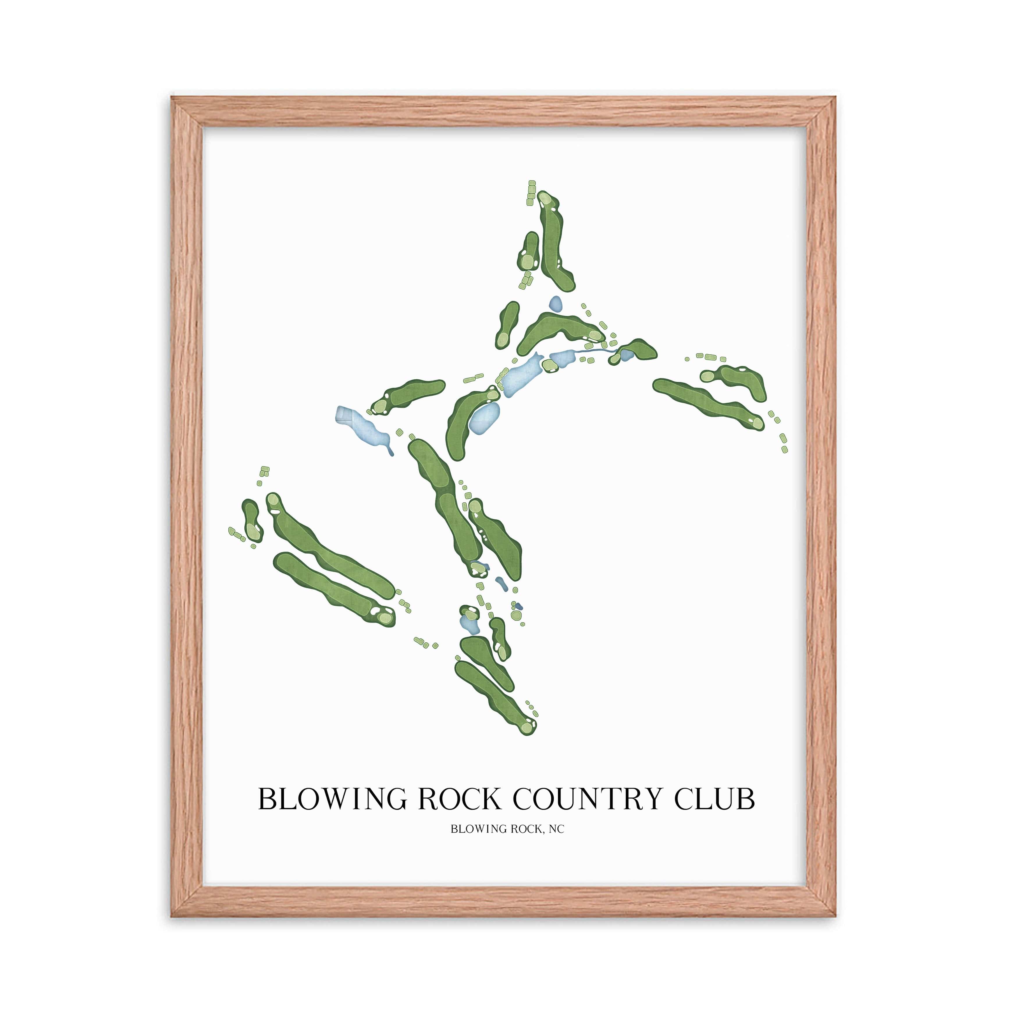 The 19th Hole Golf Shop - Golf Course Prints - Blowing Rock Country Club Golf Course Map Golf Map