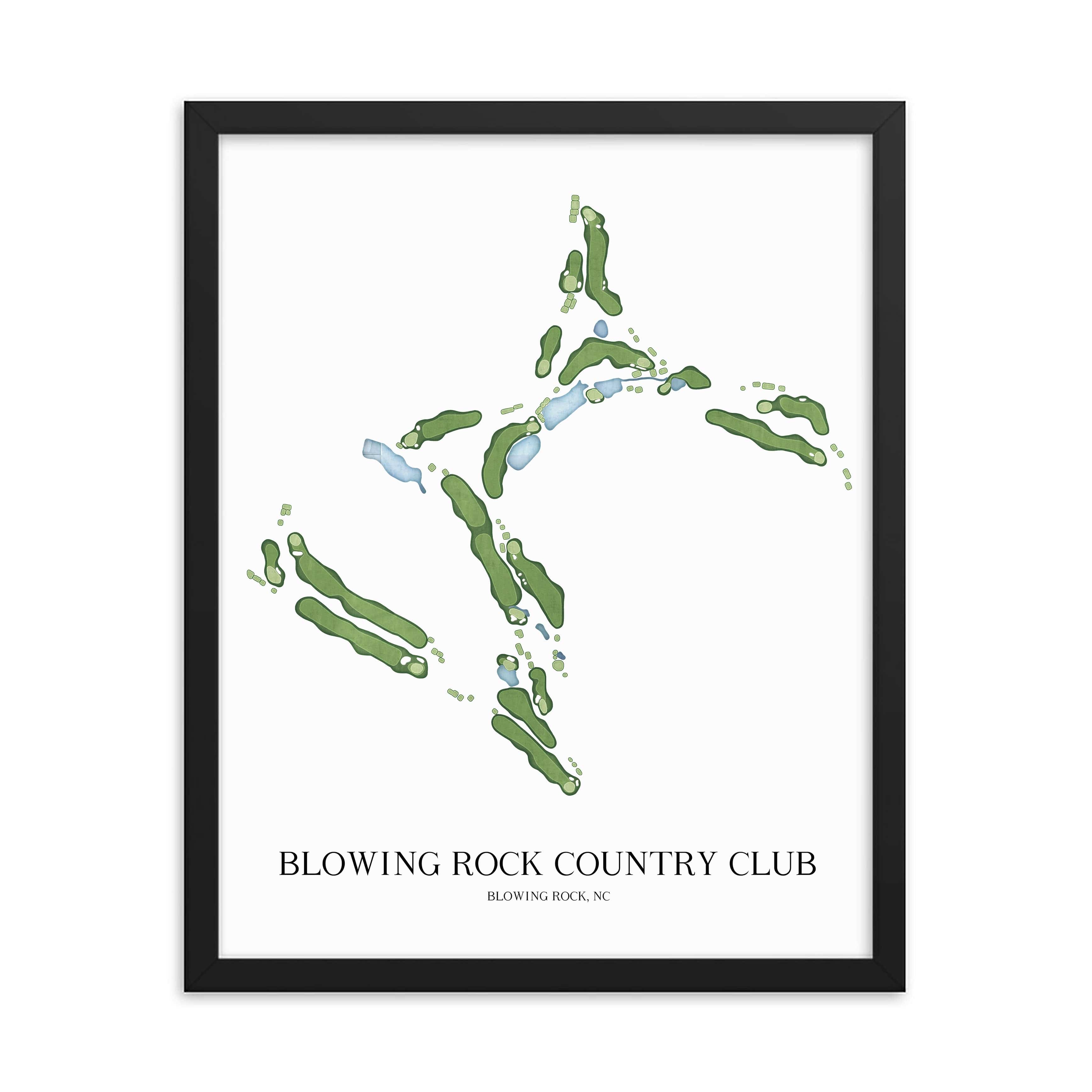 The 19th Hole Golf Shop - Golf Course Prints - Blowing Rock Country Club Golf Course Map Golf Map