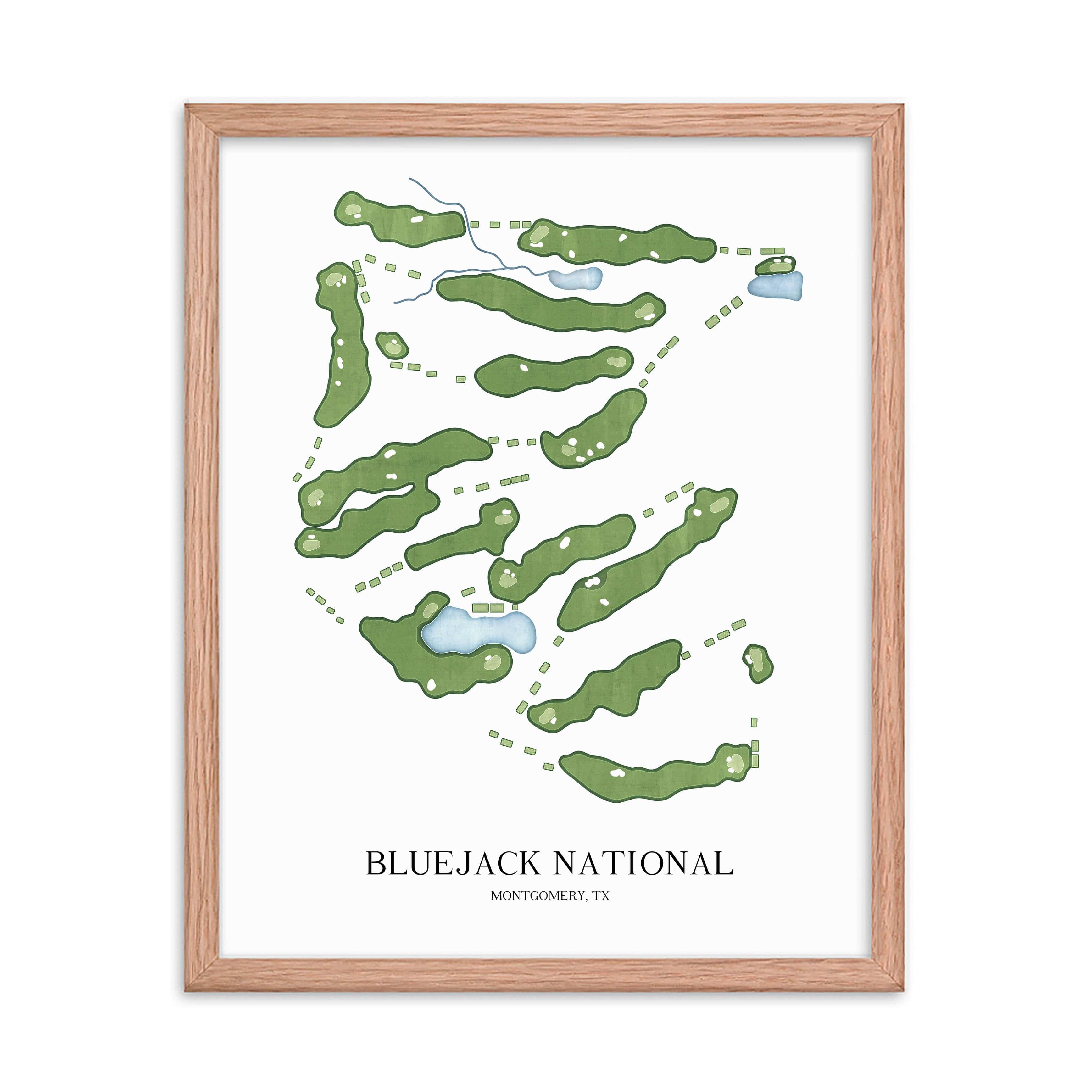 The 19th Hole Golf Shop - Golf Course Prints - Bluejack National Golf Course Map Golf Map