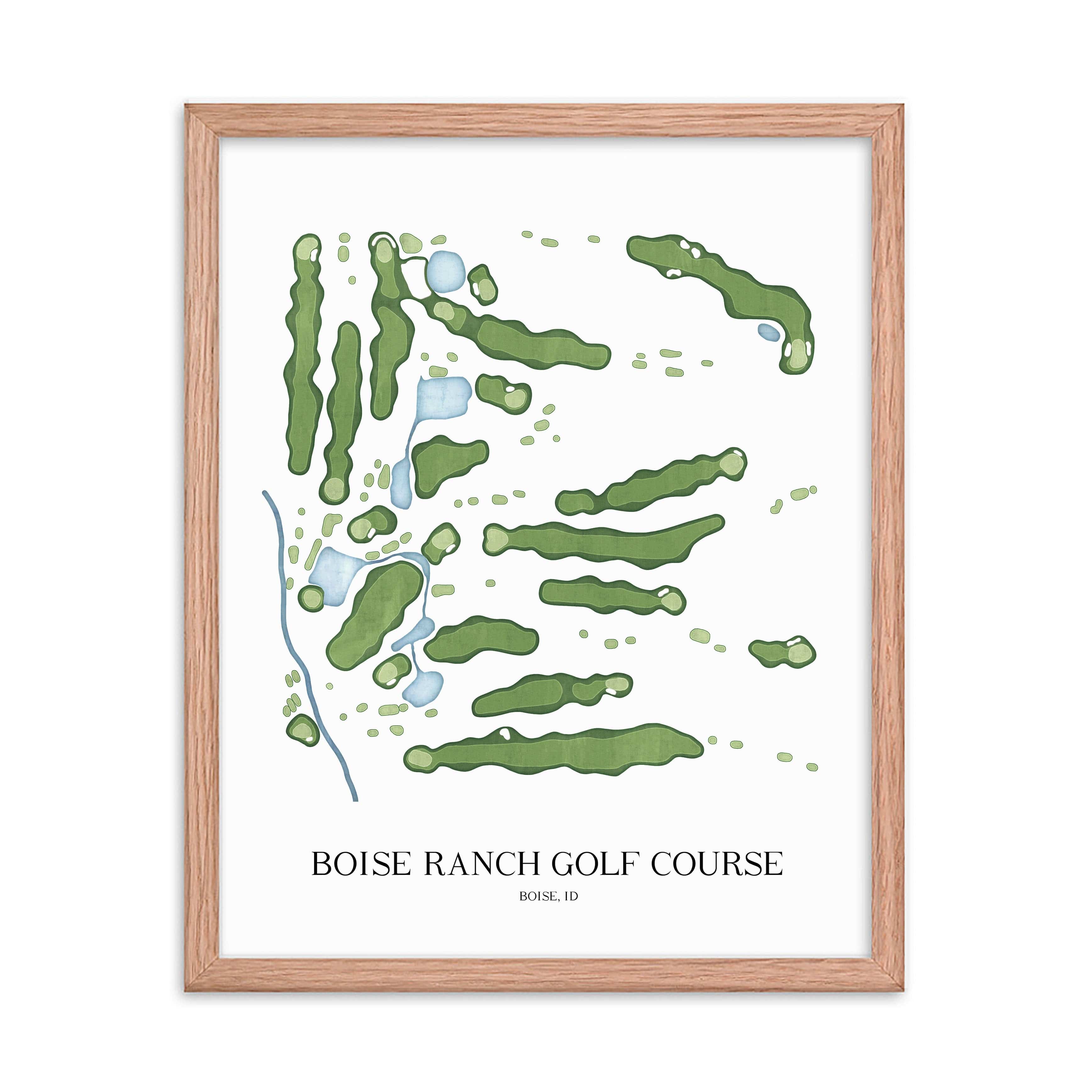 The 19th Hole Golf Shop - Golf Course Prints - Boise Ranch Golf Course Golf Course Map Golf Map