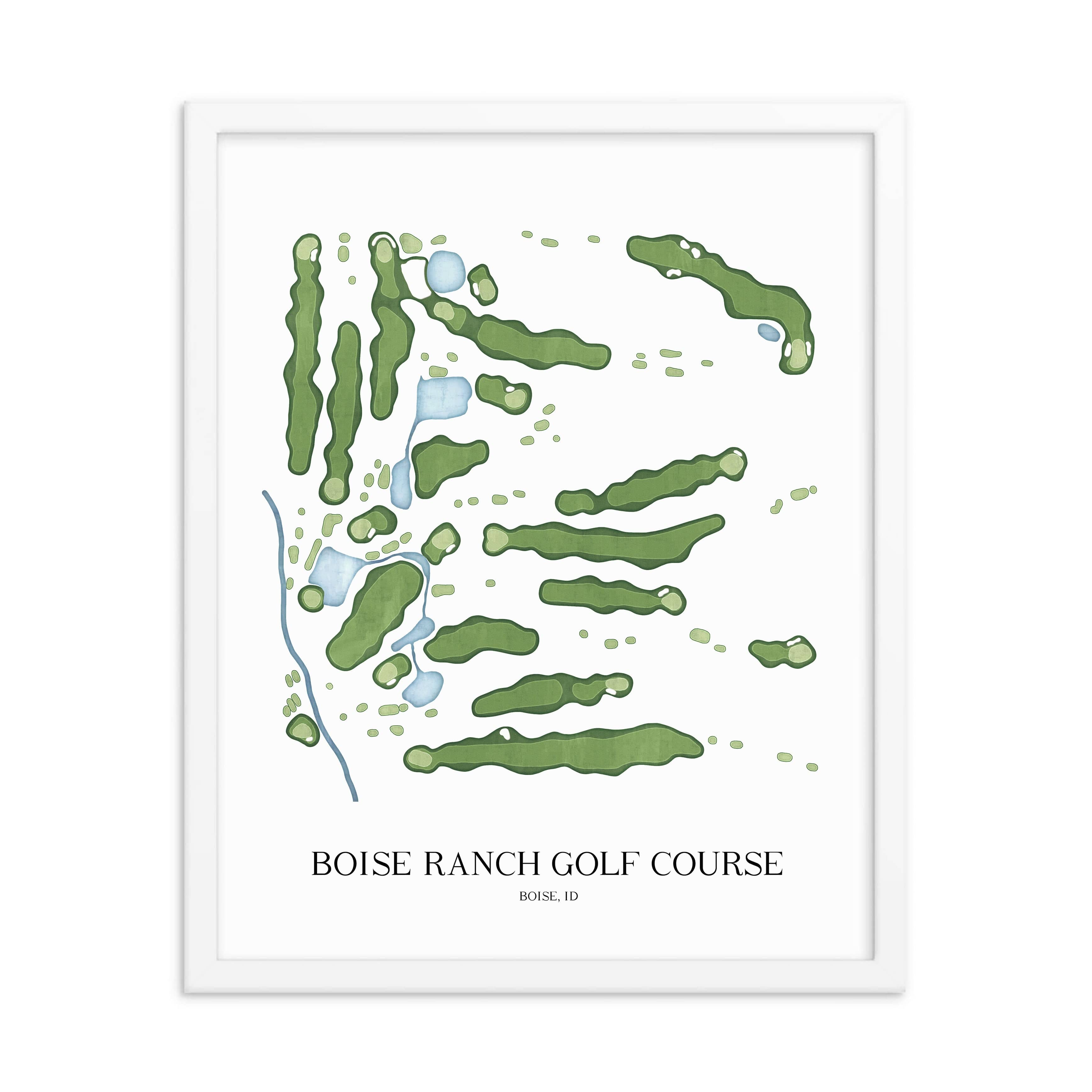 The 19th Hole Golf Shop - Golf Course Prints - Boise Ranch Golf Course Golf Course Map Golf Map