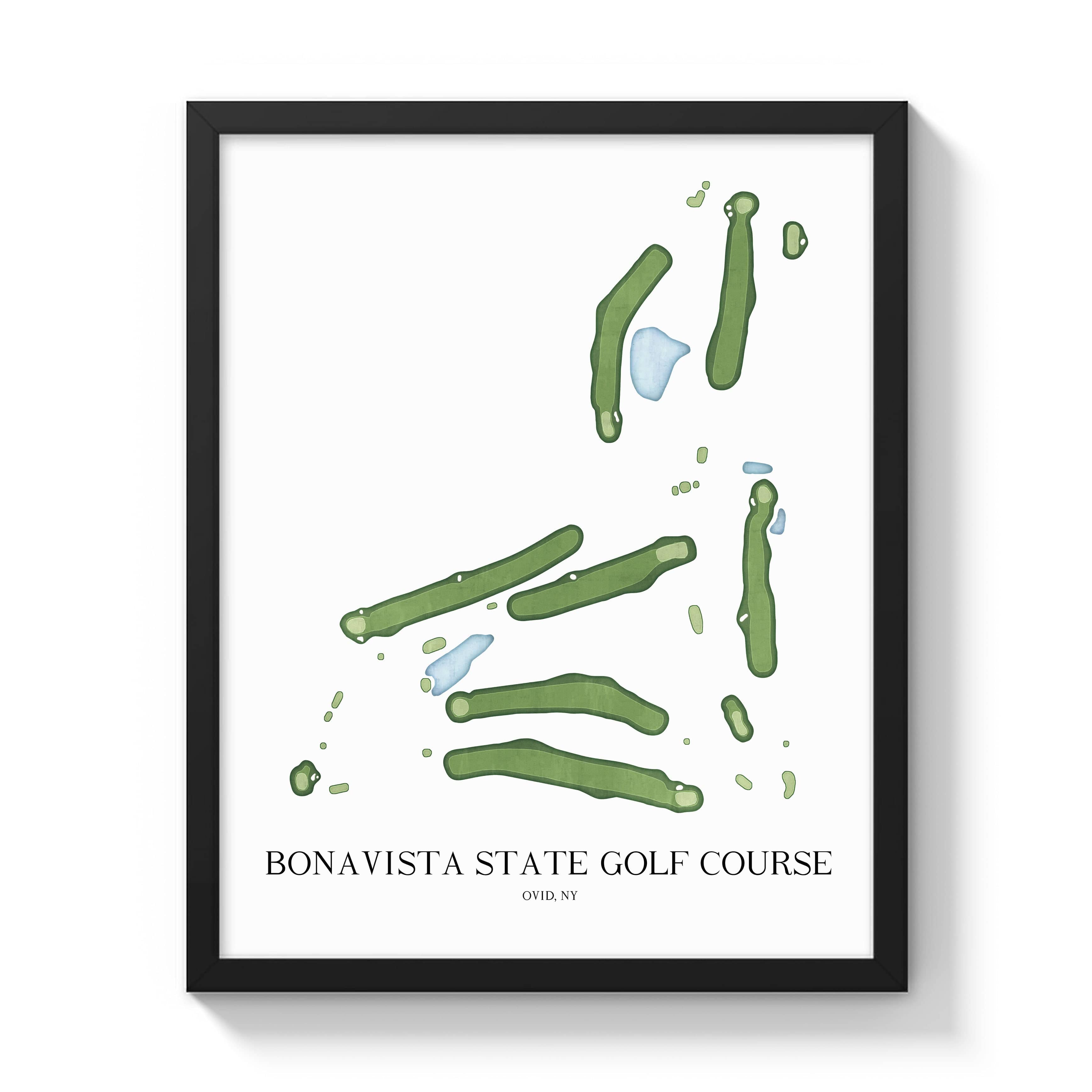 The 19th Hole Golf Shop - Golf Course Prints - Bonavista State Golf Course Golf Course Map Golf Map