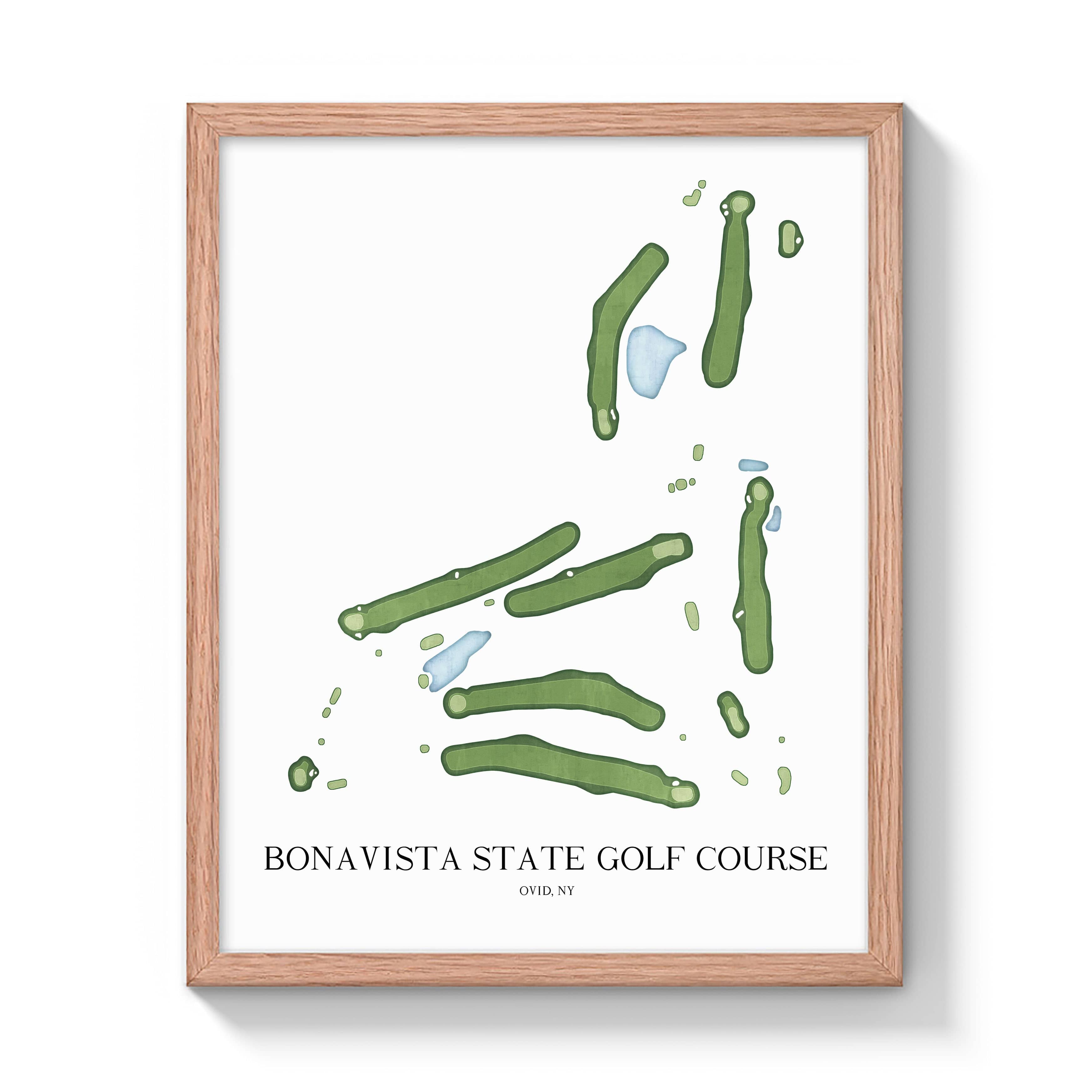 The 19th Hole Golf Shop - Golf Course Prints - Bonavista State Golf Course Golf Course Map Golf Map