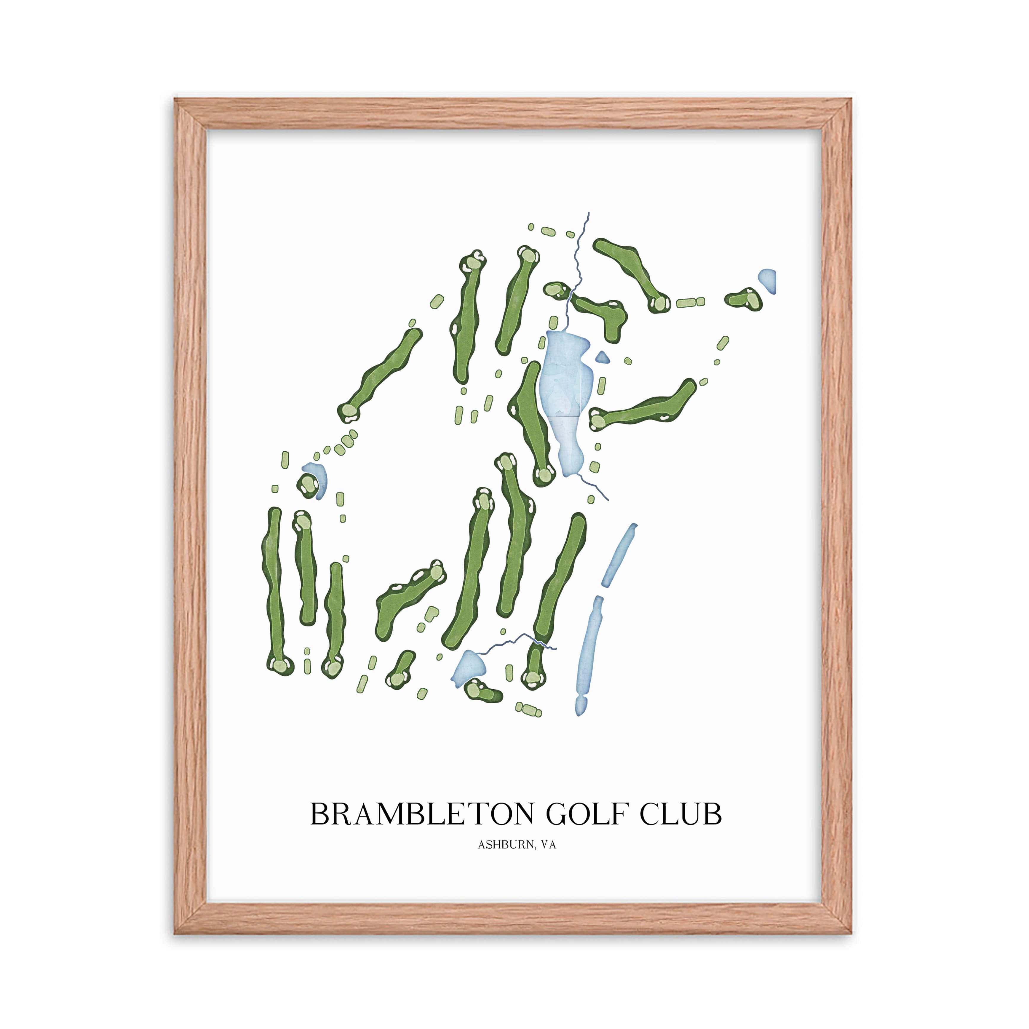 The 19th Hole Golf Shop - Golf Course Prints - Brambleton Golf Club Golf Course Map Golf Map