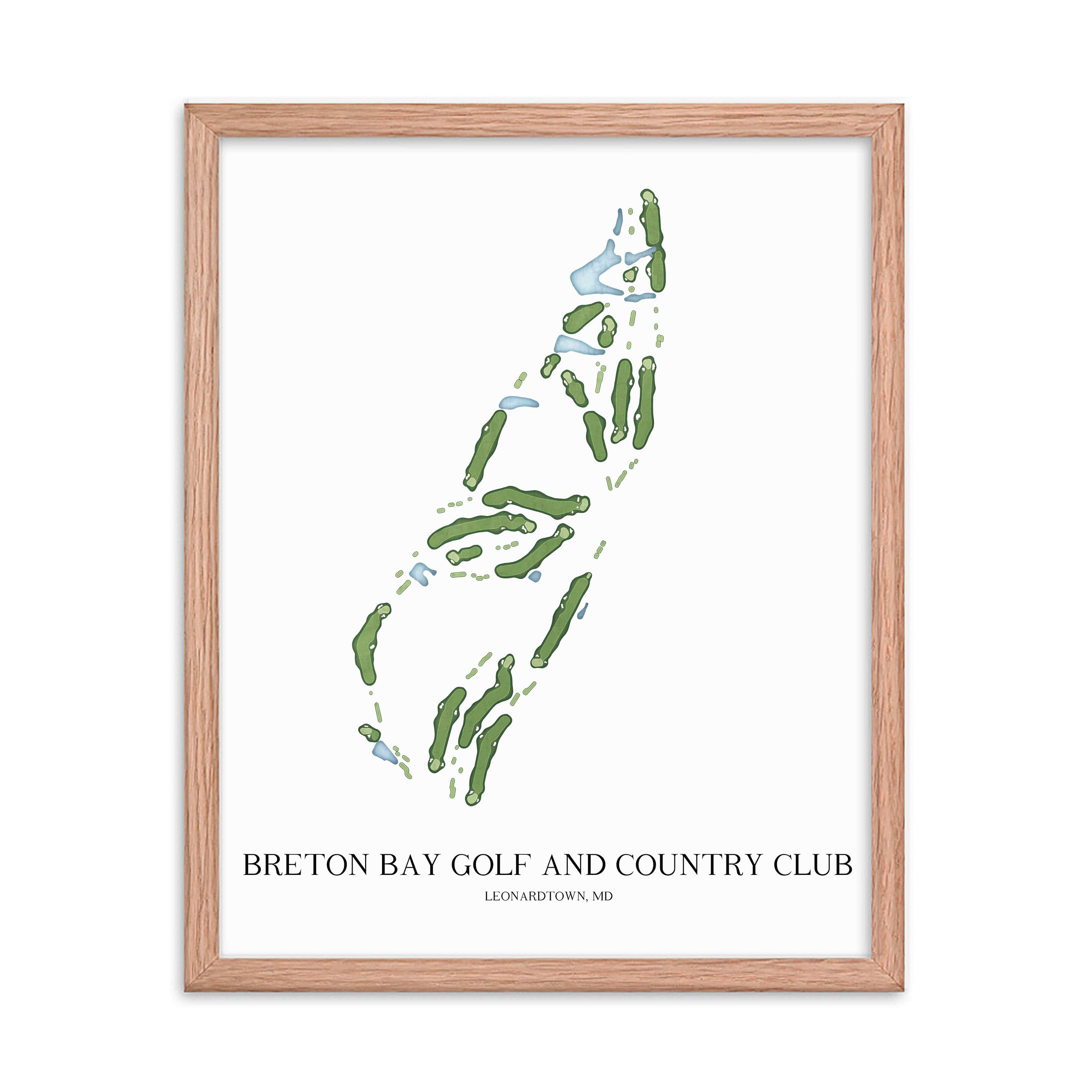 The 19th Hole Golf Shop - Golf Course Prints - Breton Bay Golf and Country Club Golf Course Map Golf Map