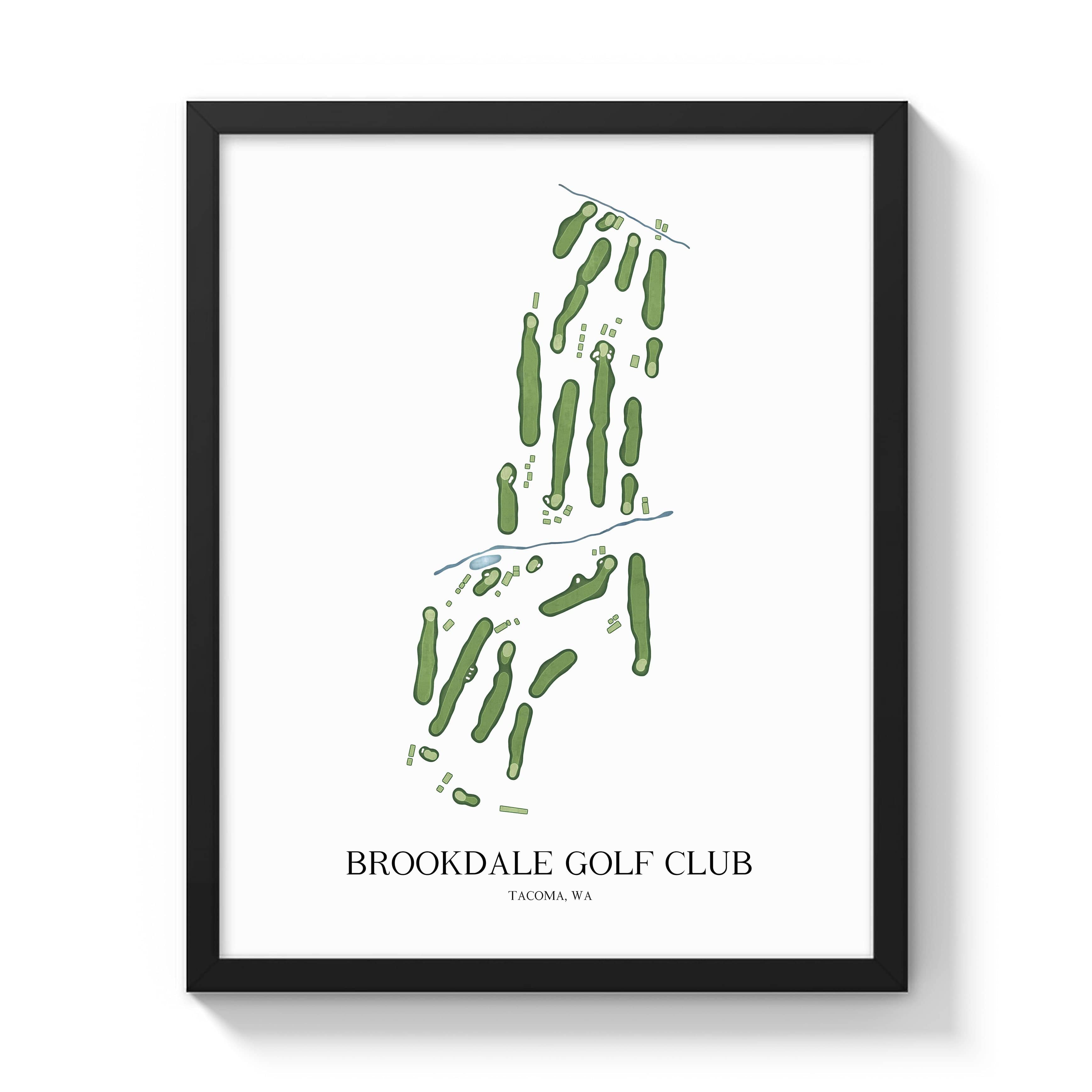 The 19th Hole Golf Shop - Golf Course Prints - Brookdale Golf Club Golf Course Map Golf Map