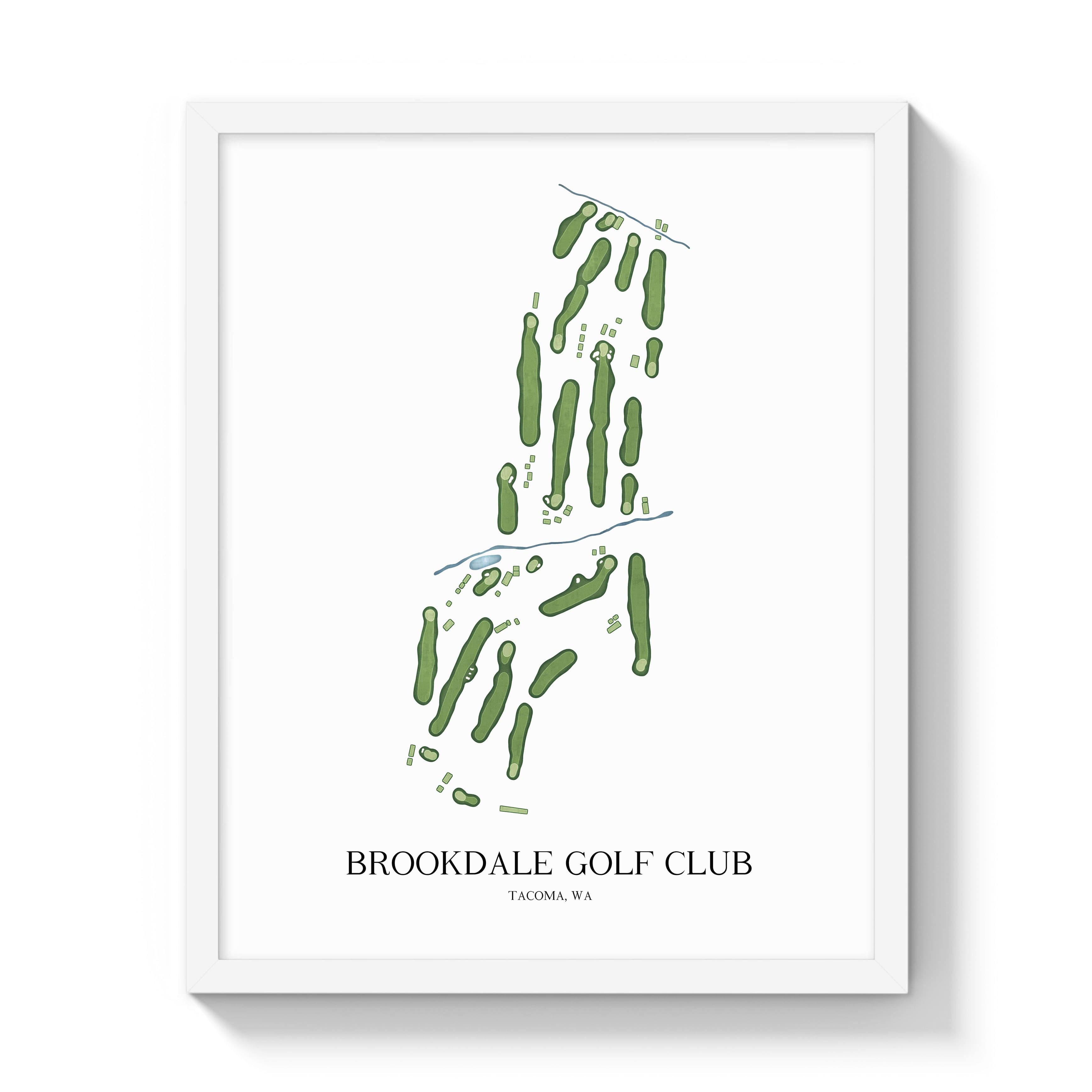 The 19th Hole Golf Shop - Golf Course Prints - Brookdale Golf Club Golf Course Map Golf Map