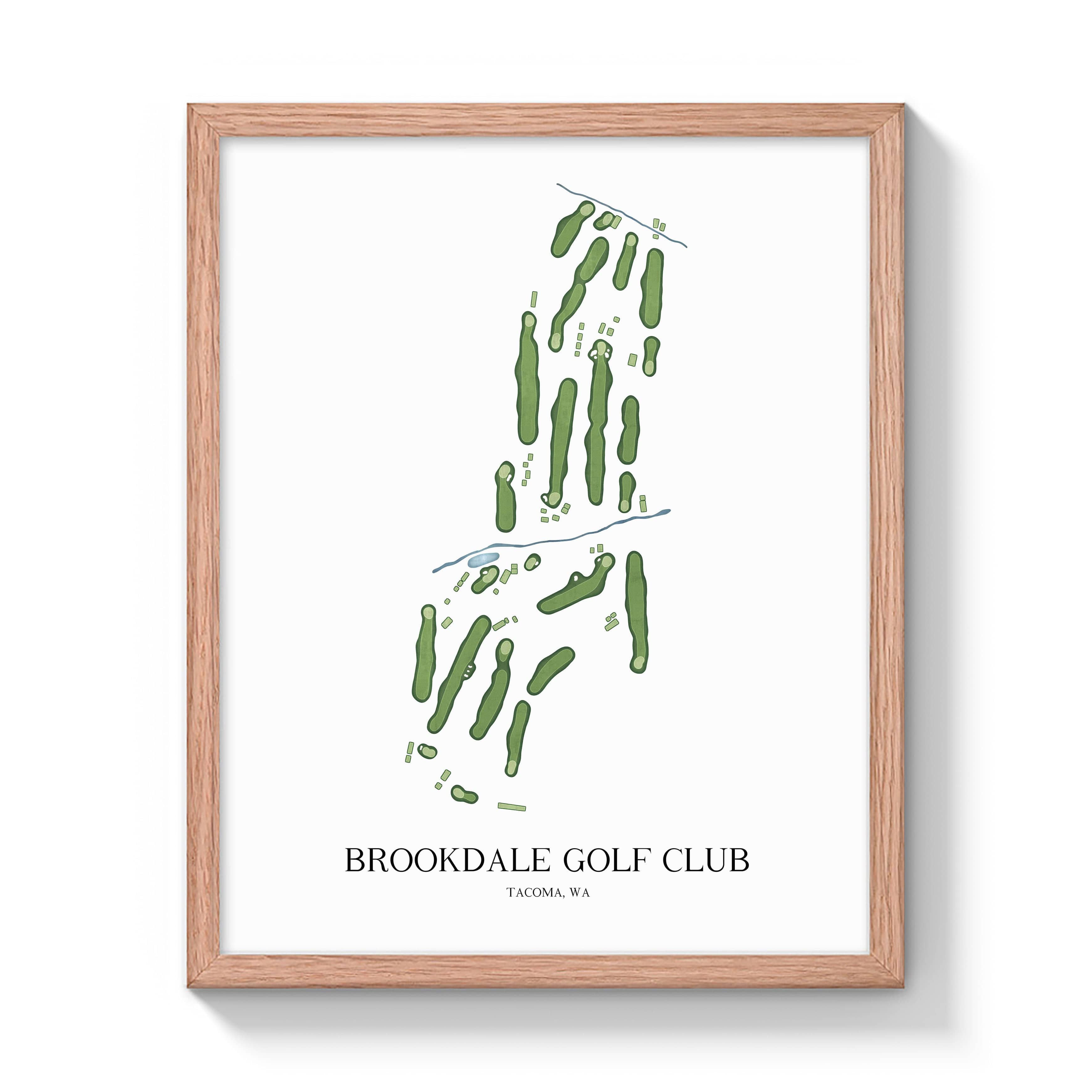 The 19th Hole Golf Shop - Golf Course Prints - Brookdale Golf Club Golf Course Map Golf Map