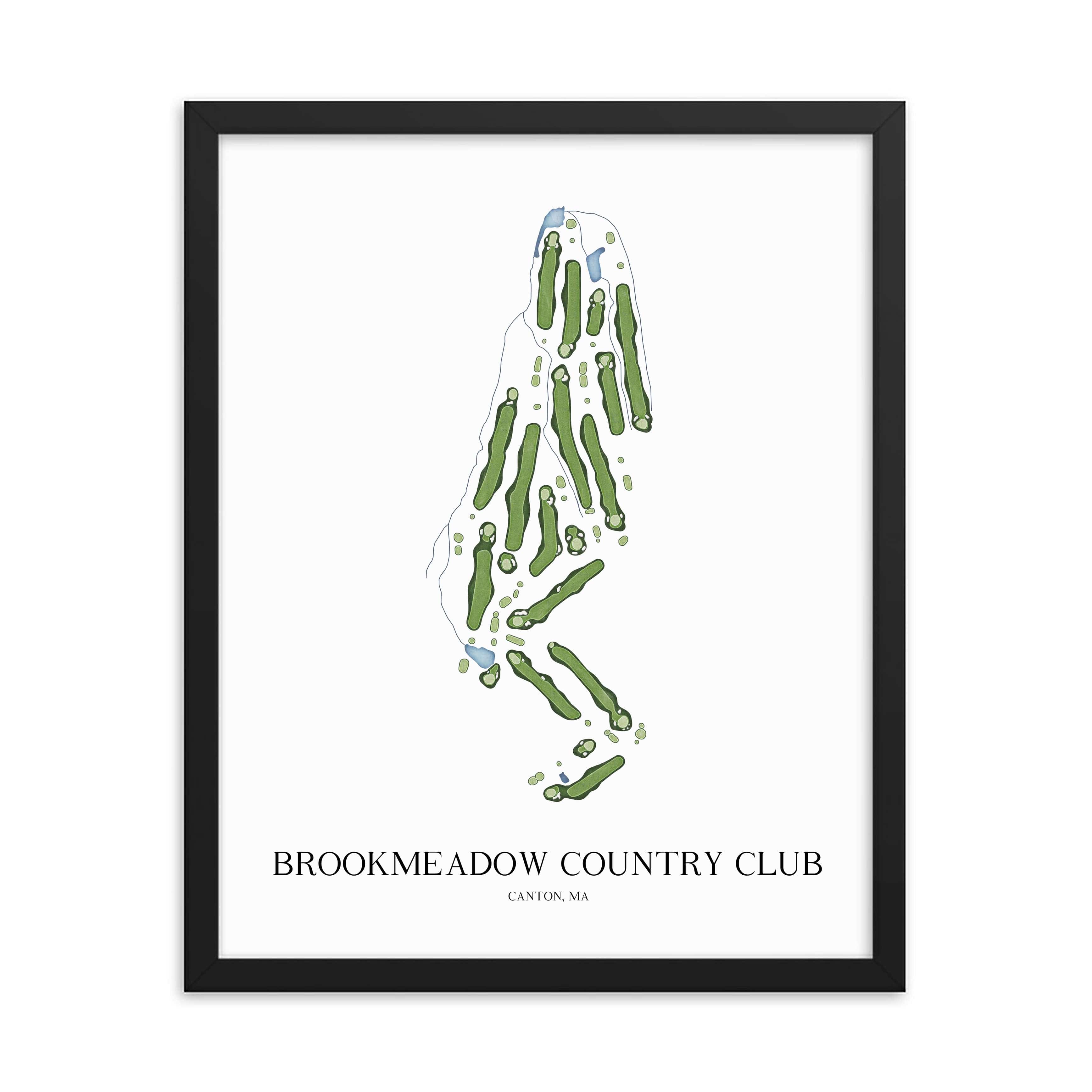 The 19th Hole Golf Shop - Golf Course Prints - Brookmeadow Country Club Golf Course Map Golf Map