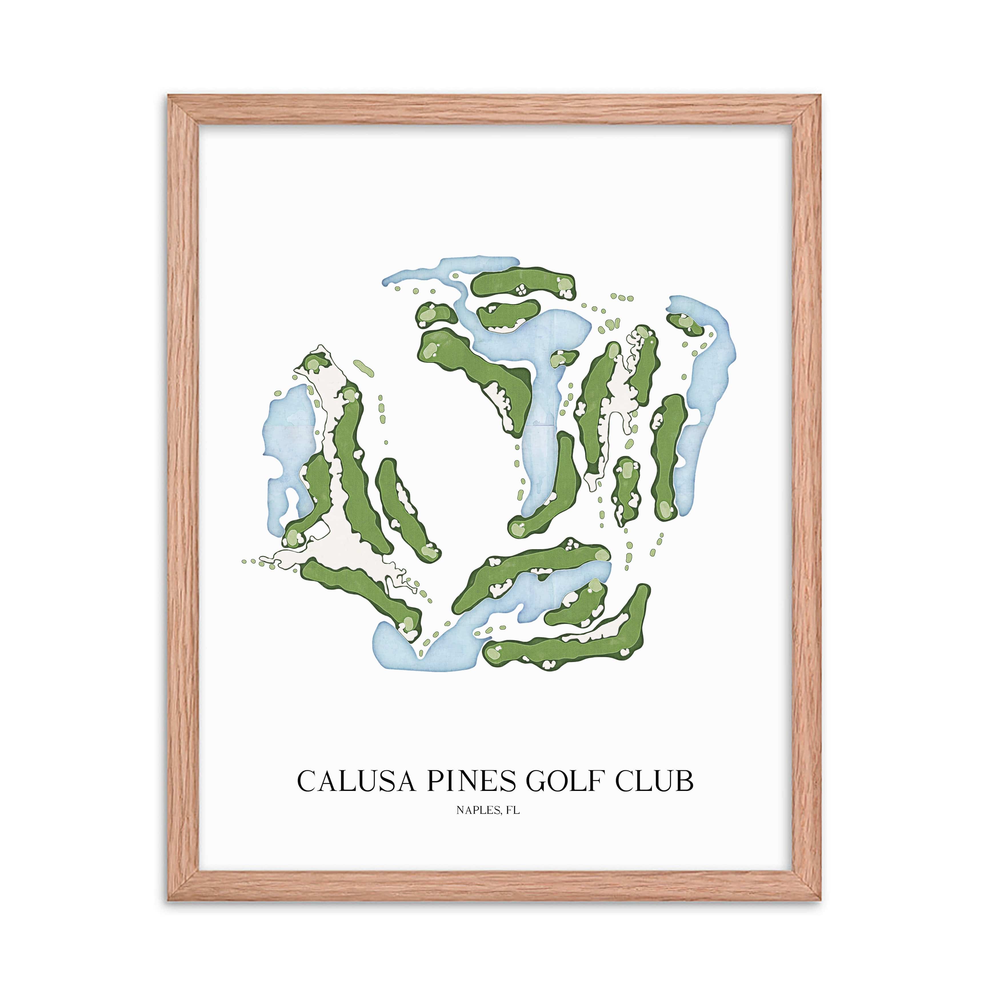 The 19th Hole Golf Shop - Golf Course Prints - Calusa Pines Golf Club Golf Course Map Golf Map