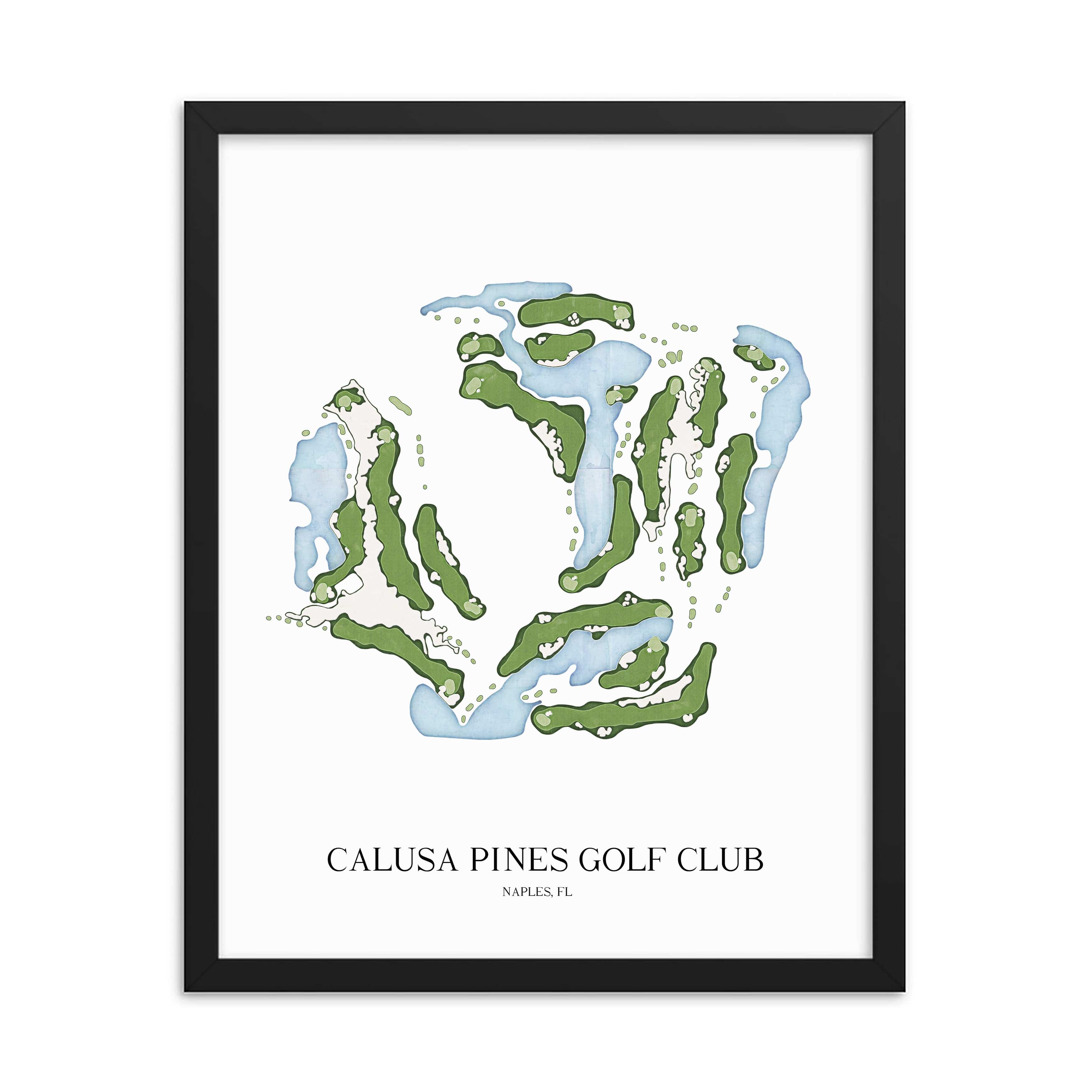 The 19th Hole Golf Shop - Golf Course Prints - Calusa Pines Golf Club Golf Course Map Golf Map