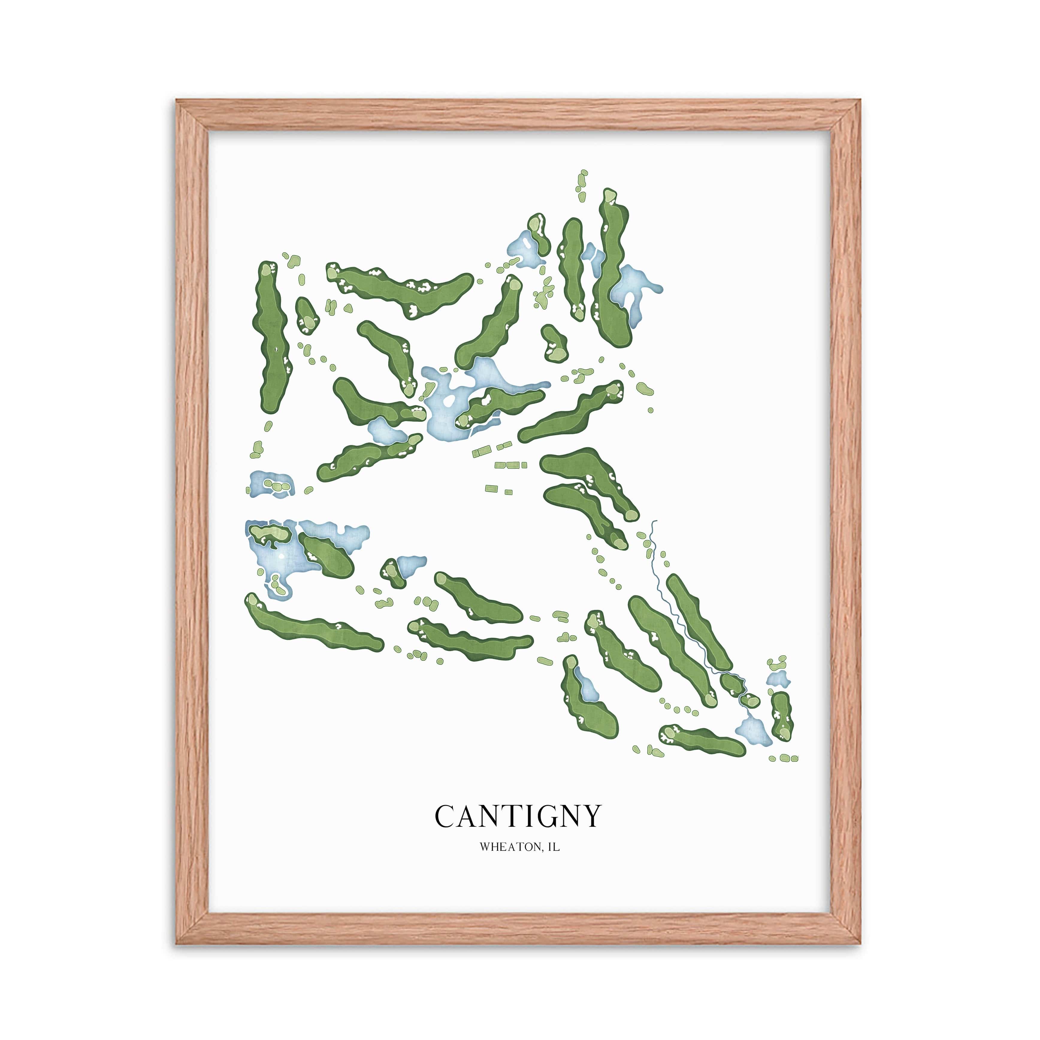 The 19th Hole Golf Shop - Golf Course Prints - Cantigny Golf Course Map Golf Map