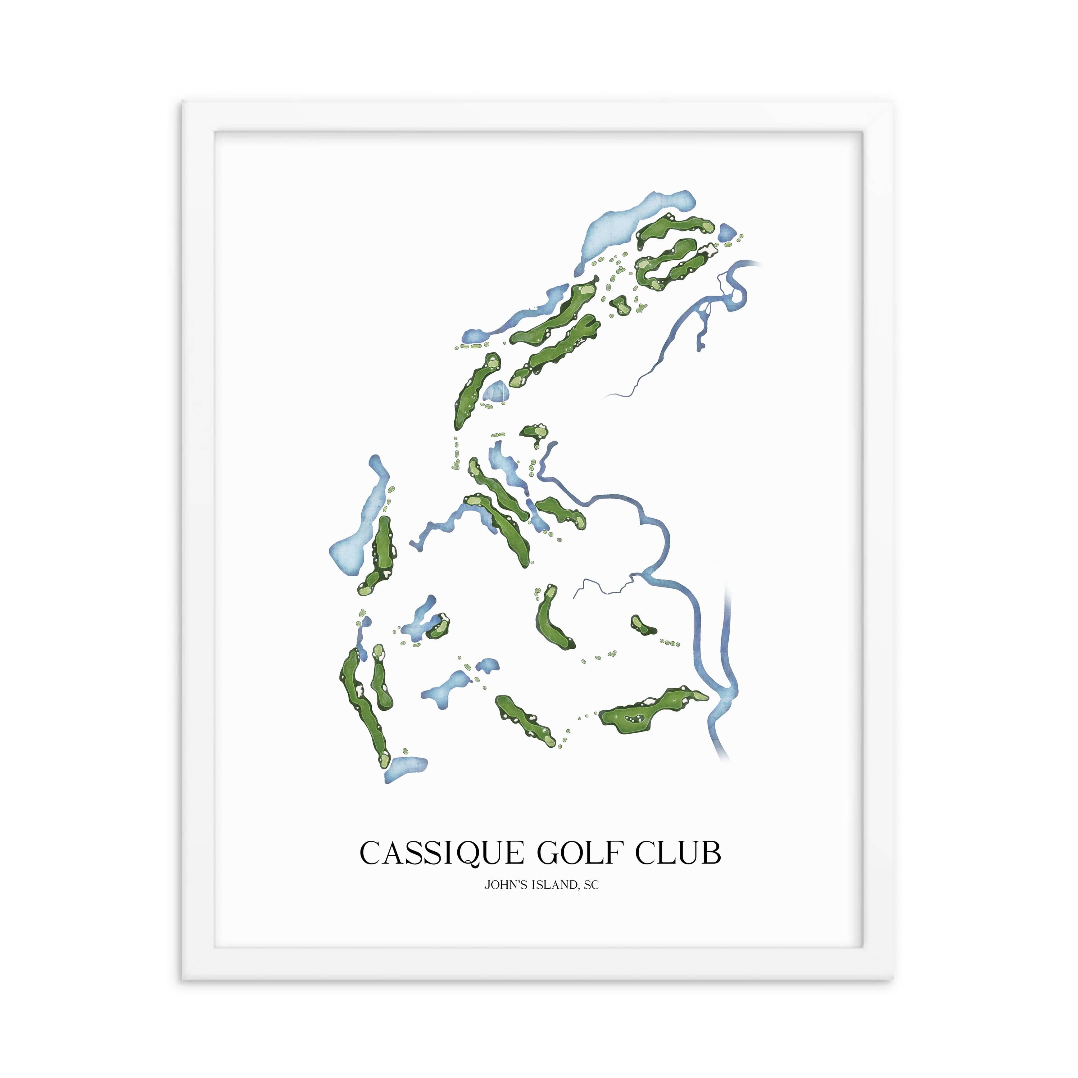 The 19th Hole Golf Shop - Golf Course Prints - Cassique Golf Club Golf Course Map Golf Map
