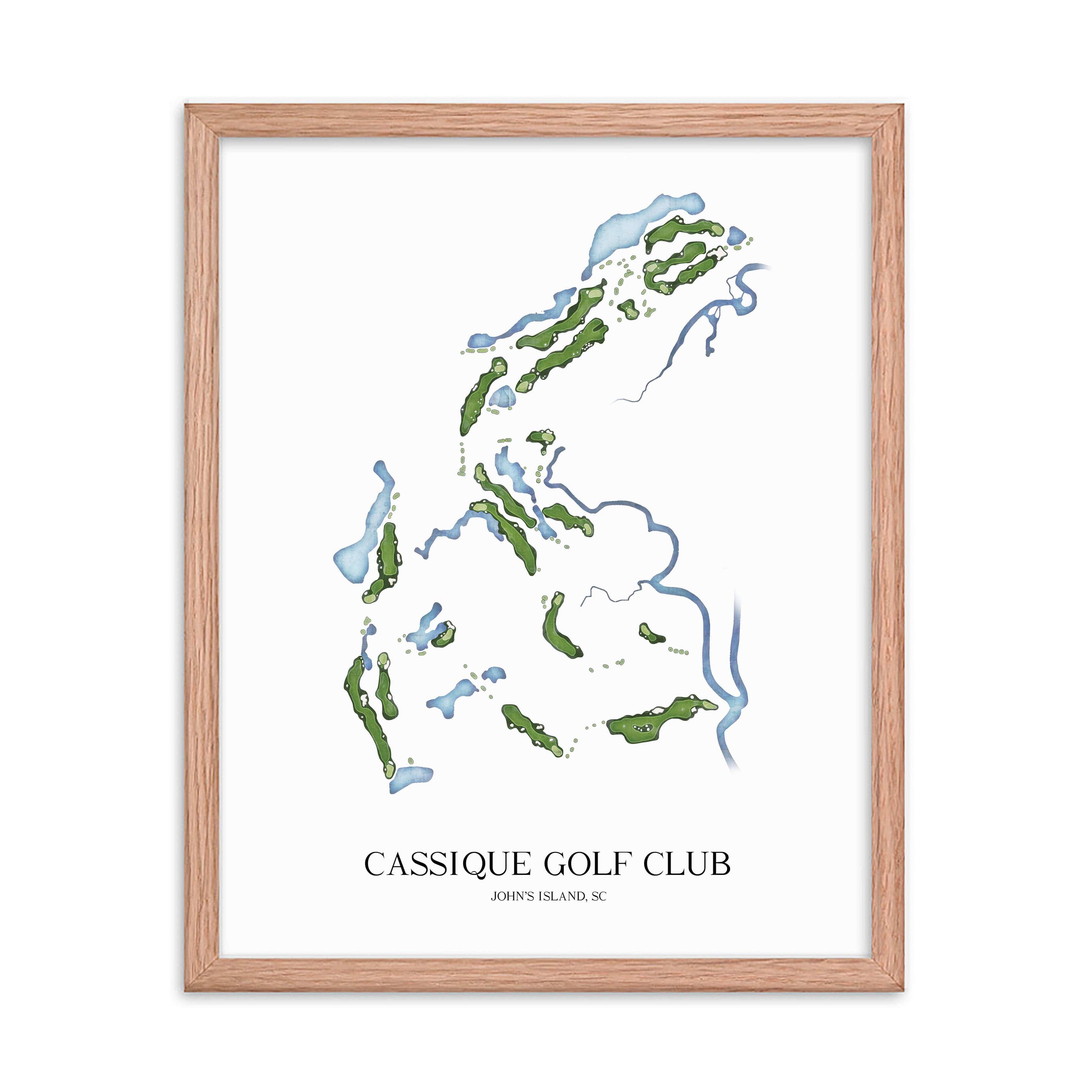 The 19th Hole Golf Shop - Golf Course Prints - Cassique Golf Club Golf Course Map Golf Map