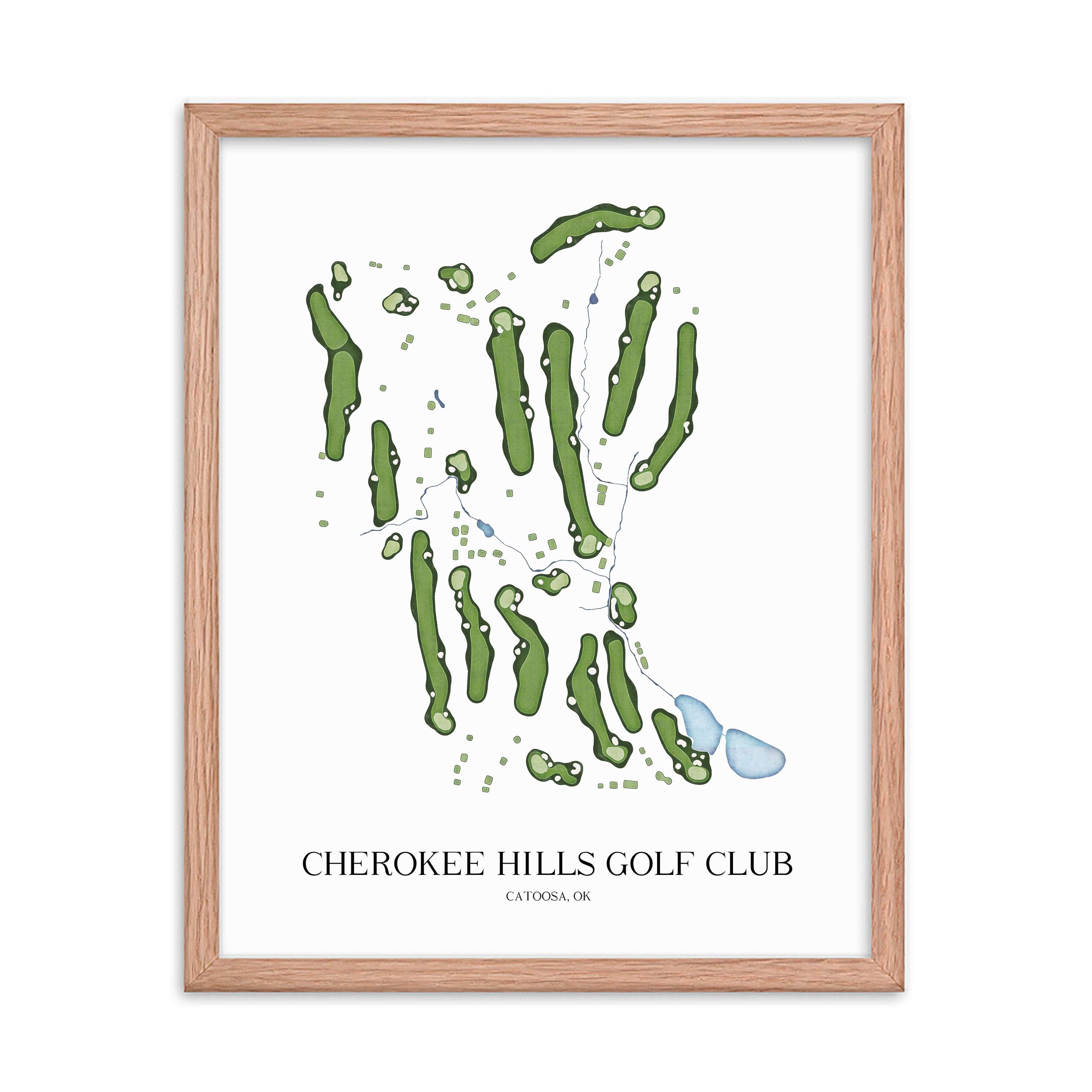 The 19th Hole Golf Shop - Golf Course Prints - Cherokee Hills Golf Club Golf Course Map Golf Map